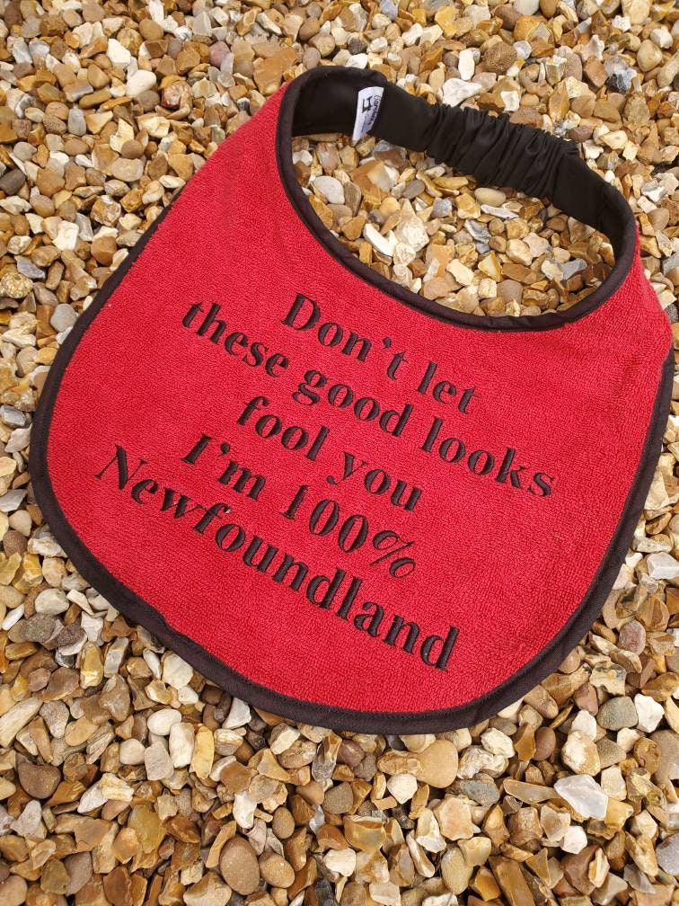 Large Breed Dog Bib: Absorbent Terry Towel, Newfoundland, St Bernard