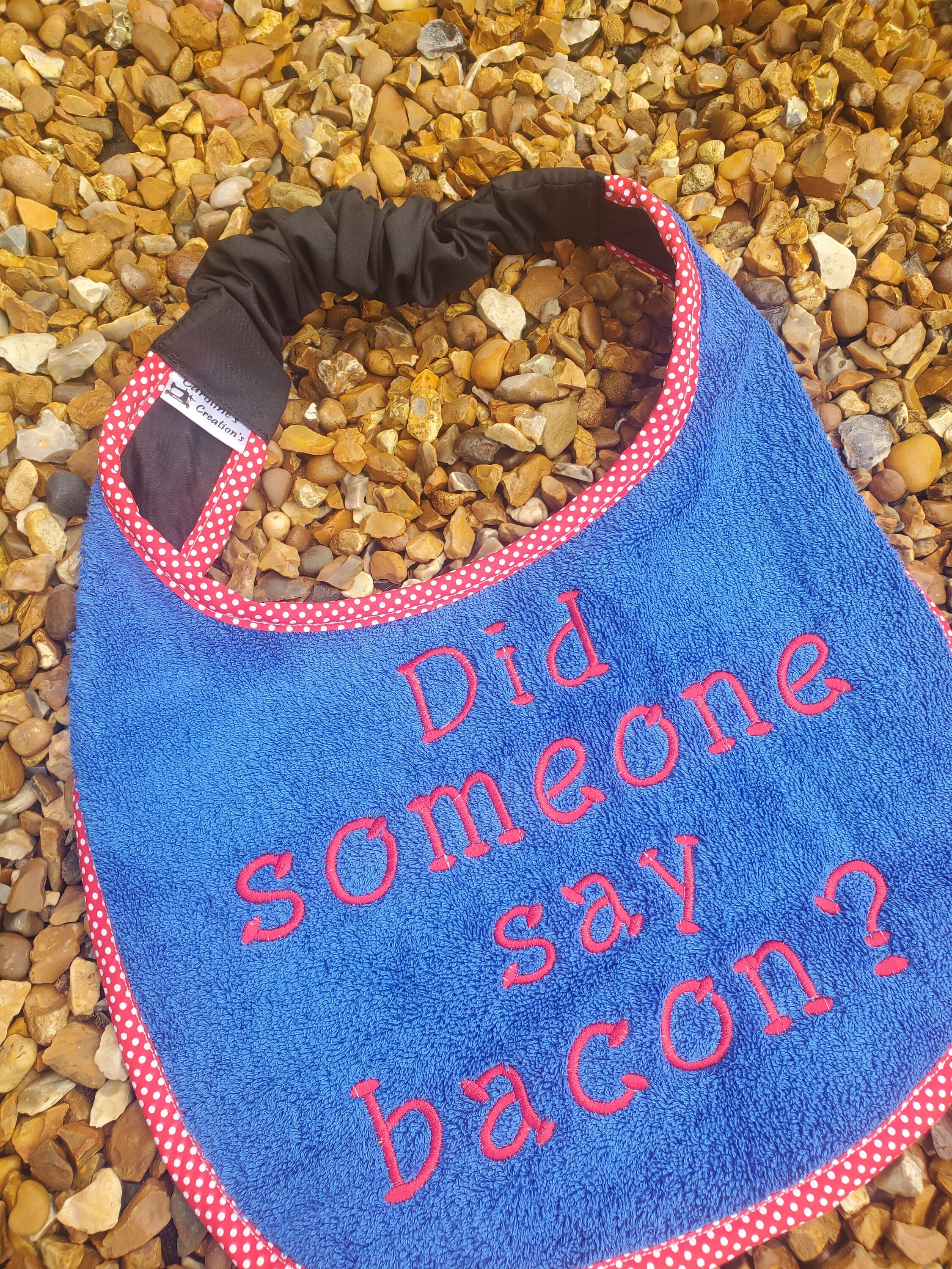 Large Breed Dog Bib: Terry Towel Slobber Catcher, Newfoundland Size