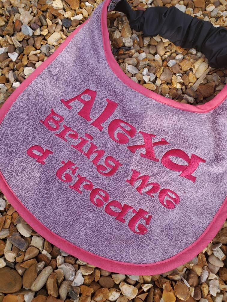 Personalised Large Dog Bib - Handmade Terry Towel Drool Bib | Newfoundland St Bernard UK