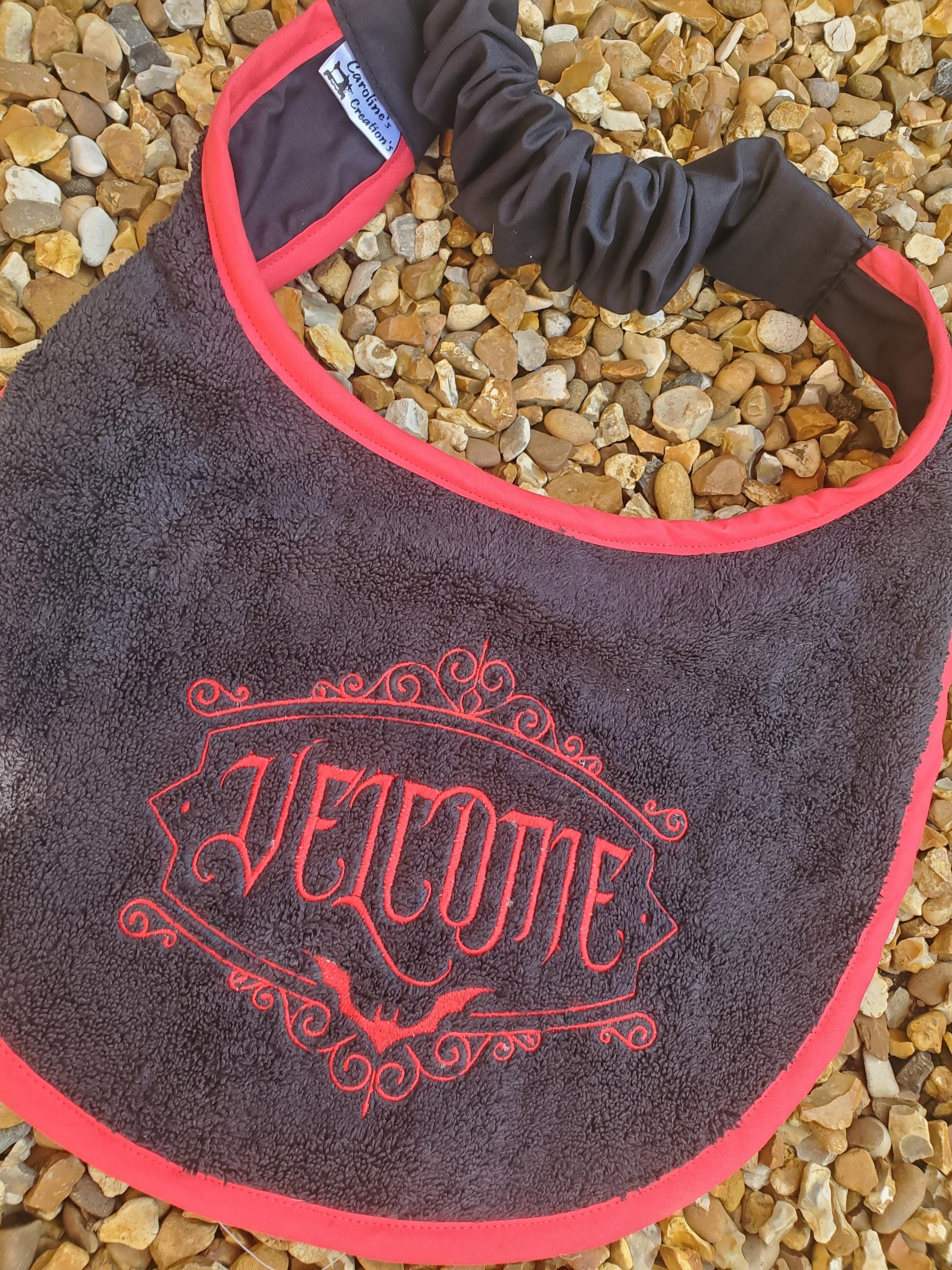 Halloween Dog Bib: Large Breed Terry Towel Slobber Bib