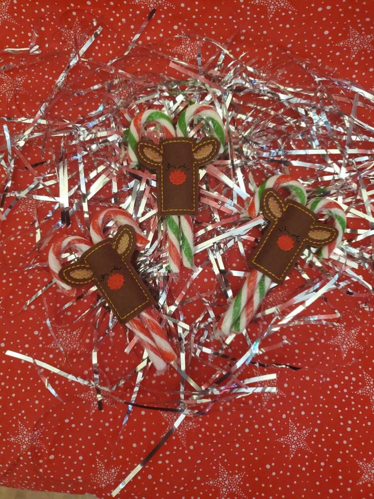 Handmade Reindeer Candy Cane Holder: Christmas Party Favor