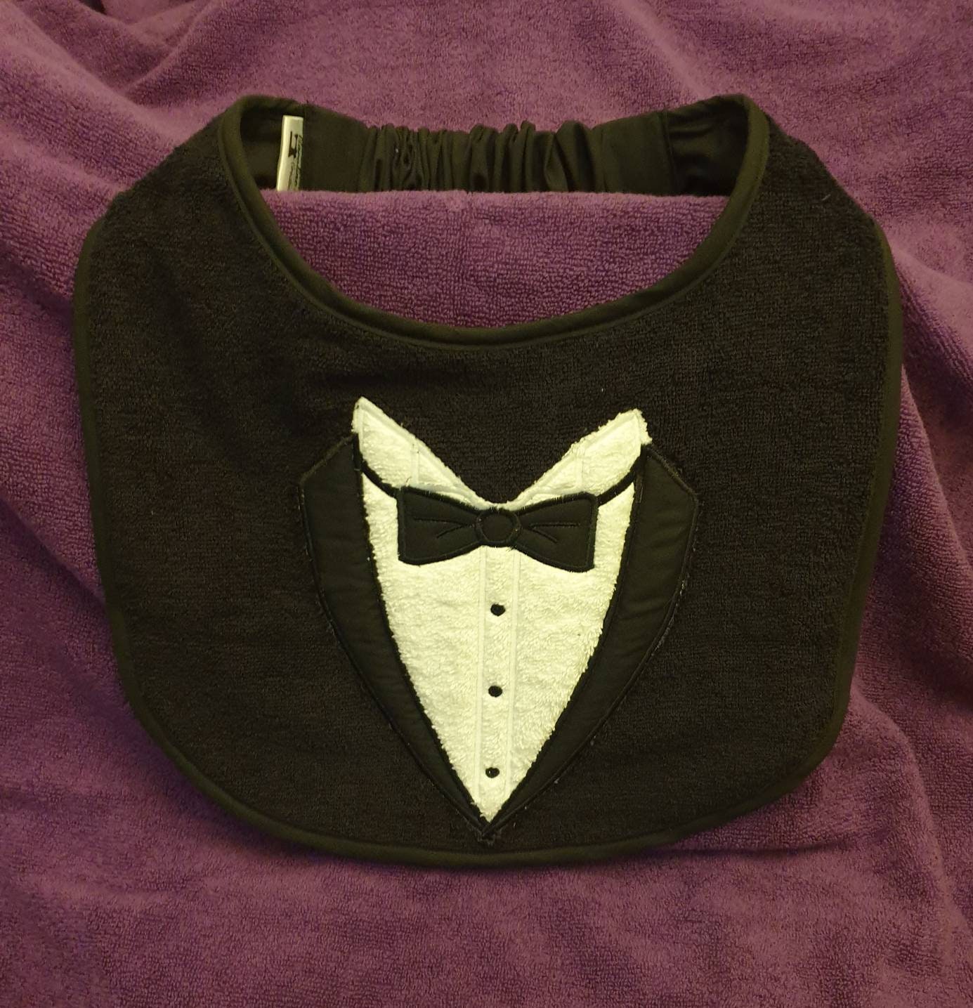Tuxedo Dog Bib: Large Breed Drool Bib, Newfoundland St Bernard