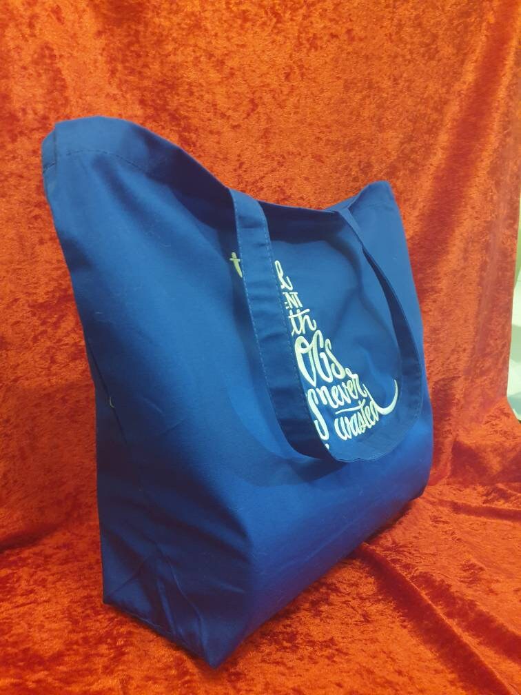 Organic Cotton Embroidered Tote Bag: Dog Lover Gift