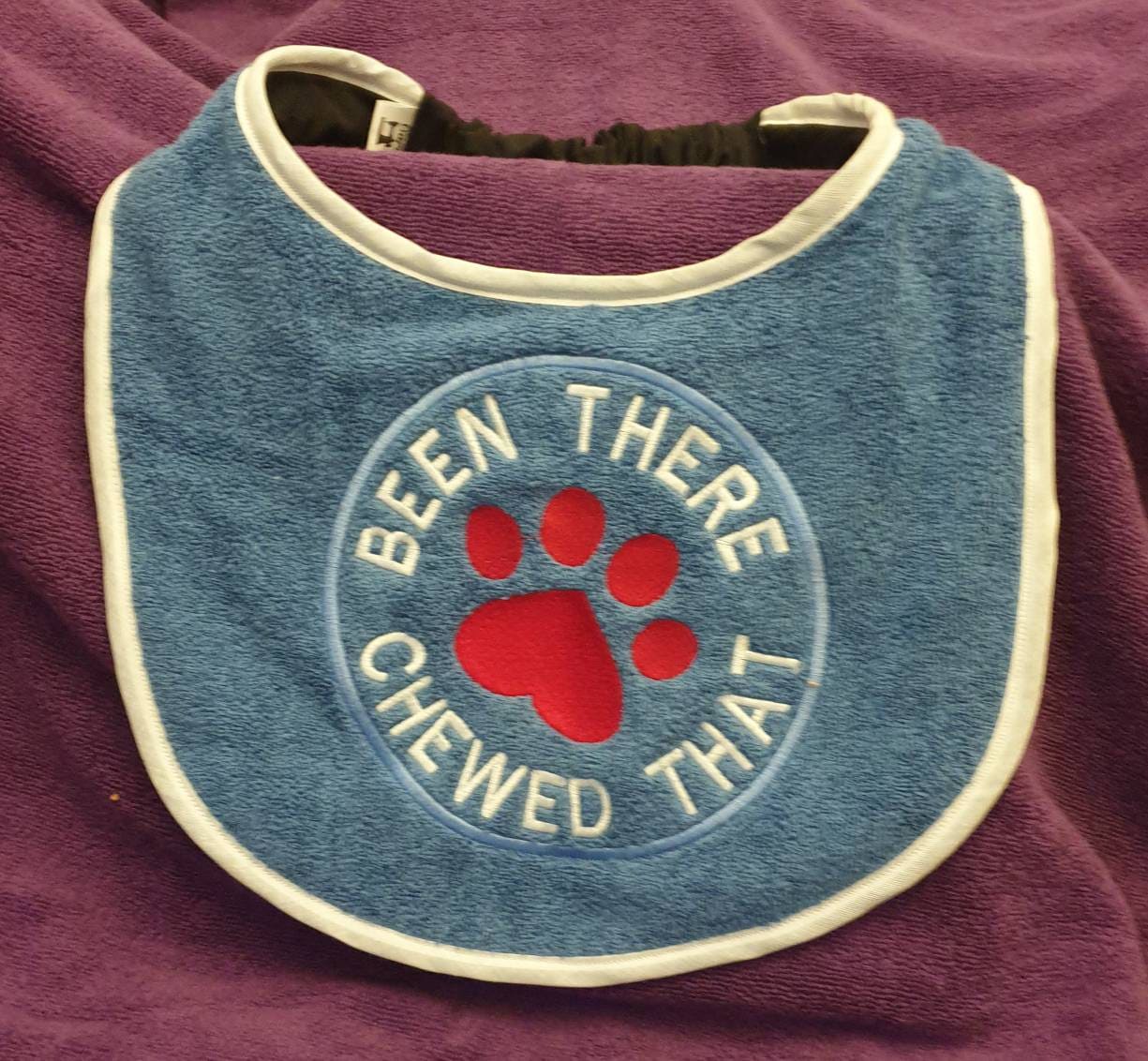 Large Breed Dog Bib: Absorbent Terry Towel, Newfoundland, St Bernard