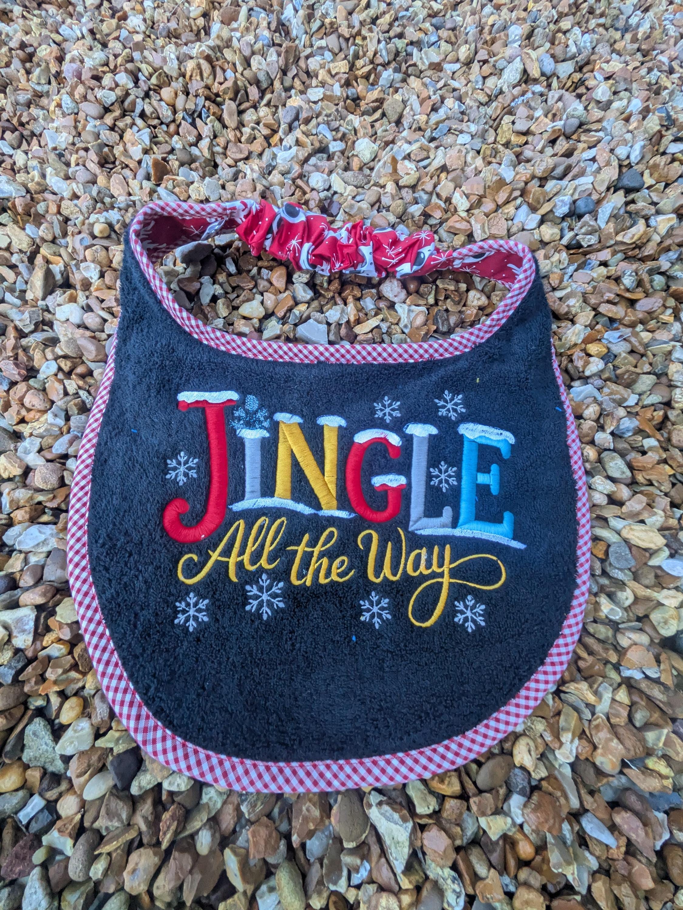 Christmas Dog Bib: Large Breed Terry Towel Drool Bib