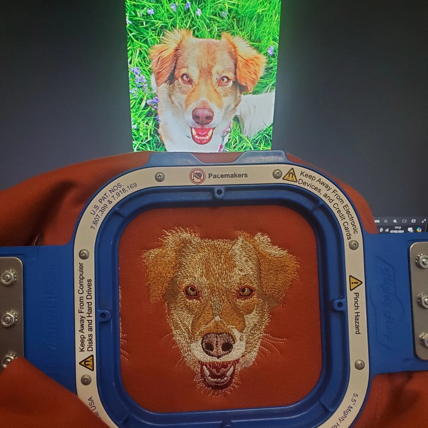 Personalized Embroidered Pet Portrait Hoodie: Custom Pet Embroidery