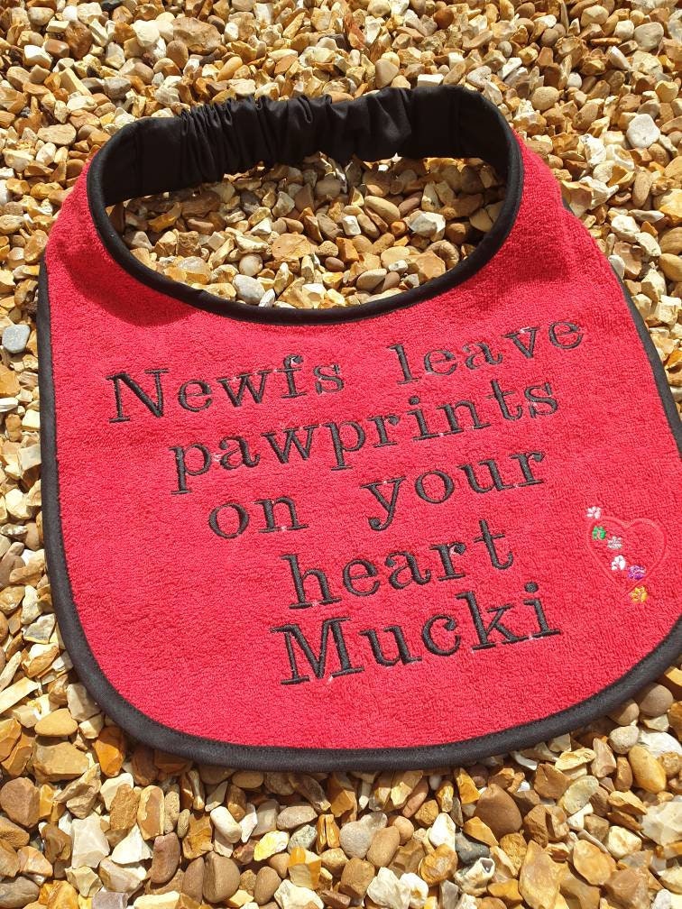Large Breed Dog Bib: Absorbent Terry Towel, Newfoundland Drool Bib