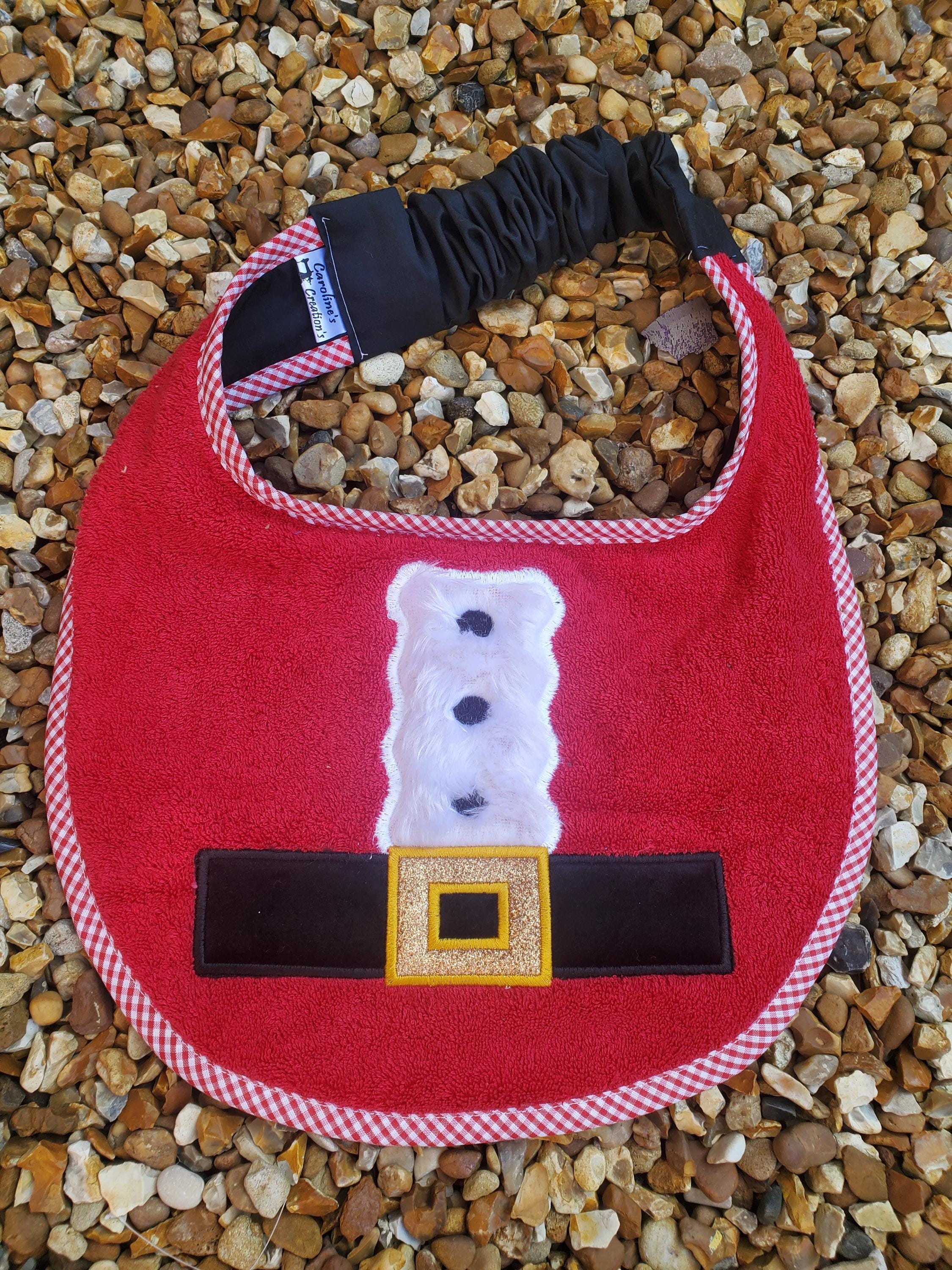 Christmas Dog Bib: Large Breed Terry Towel Slobber Bib