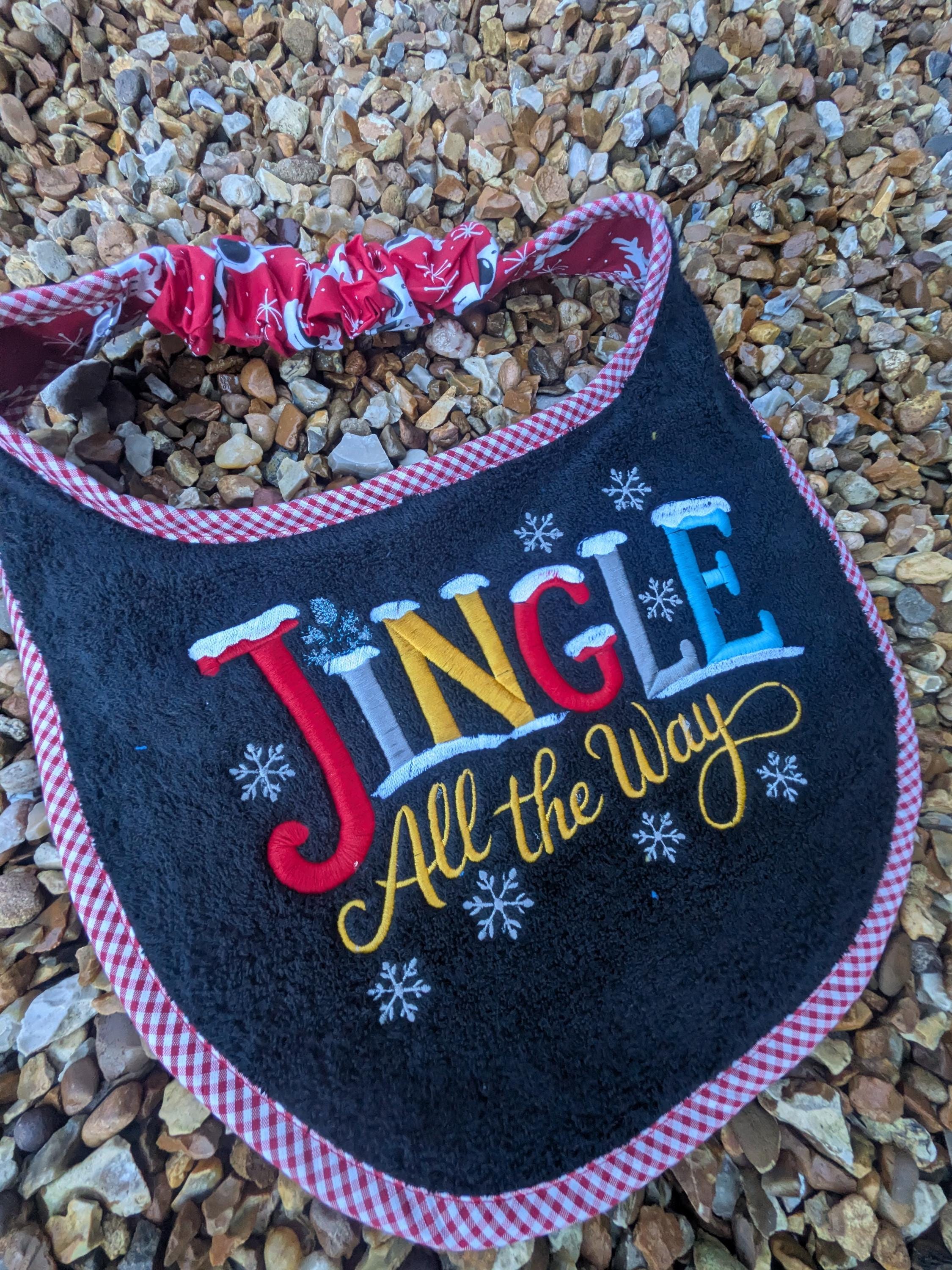 Christmas Dog Bib: Large Breed Terry Towel Drool Bib