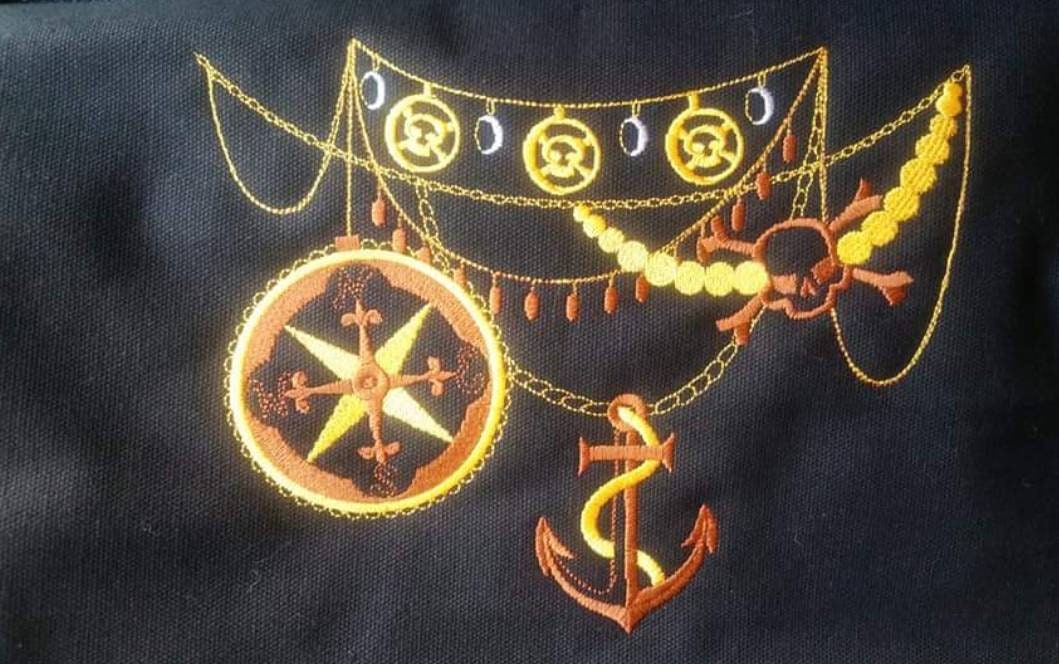 Embroidered Steampunk Messenger Bag: Vintage Canvas Shoulder Bag