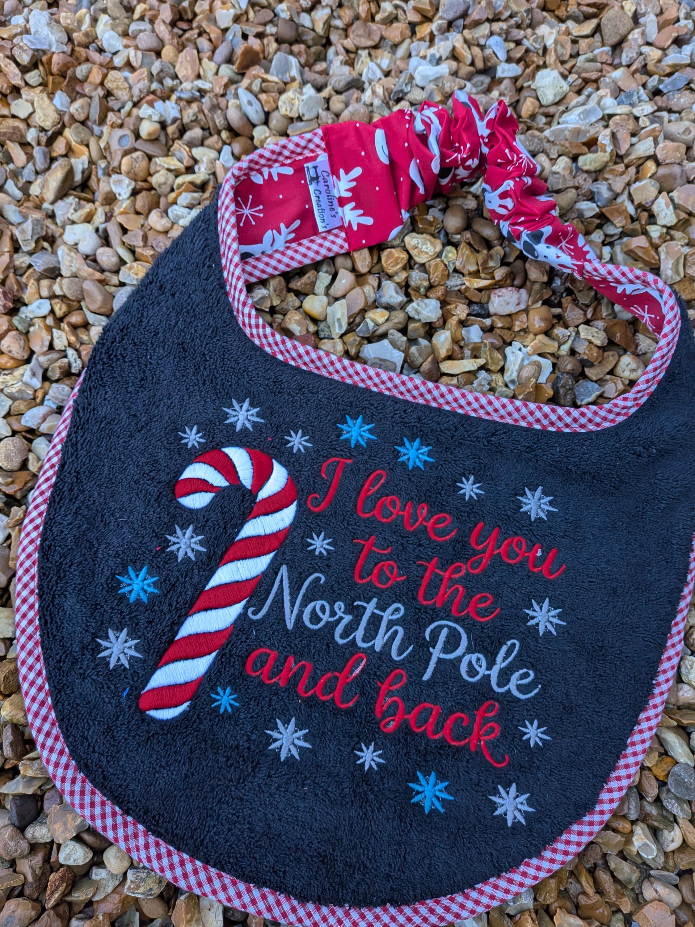 Christmas Dog Bib: Large Breed Terry Towel Drool Bib