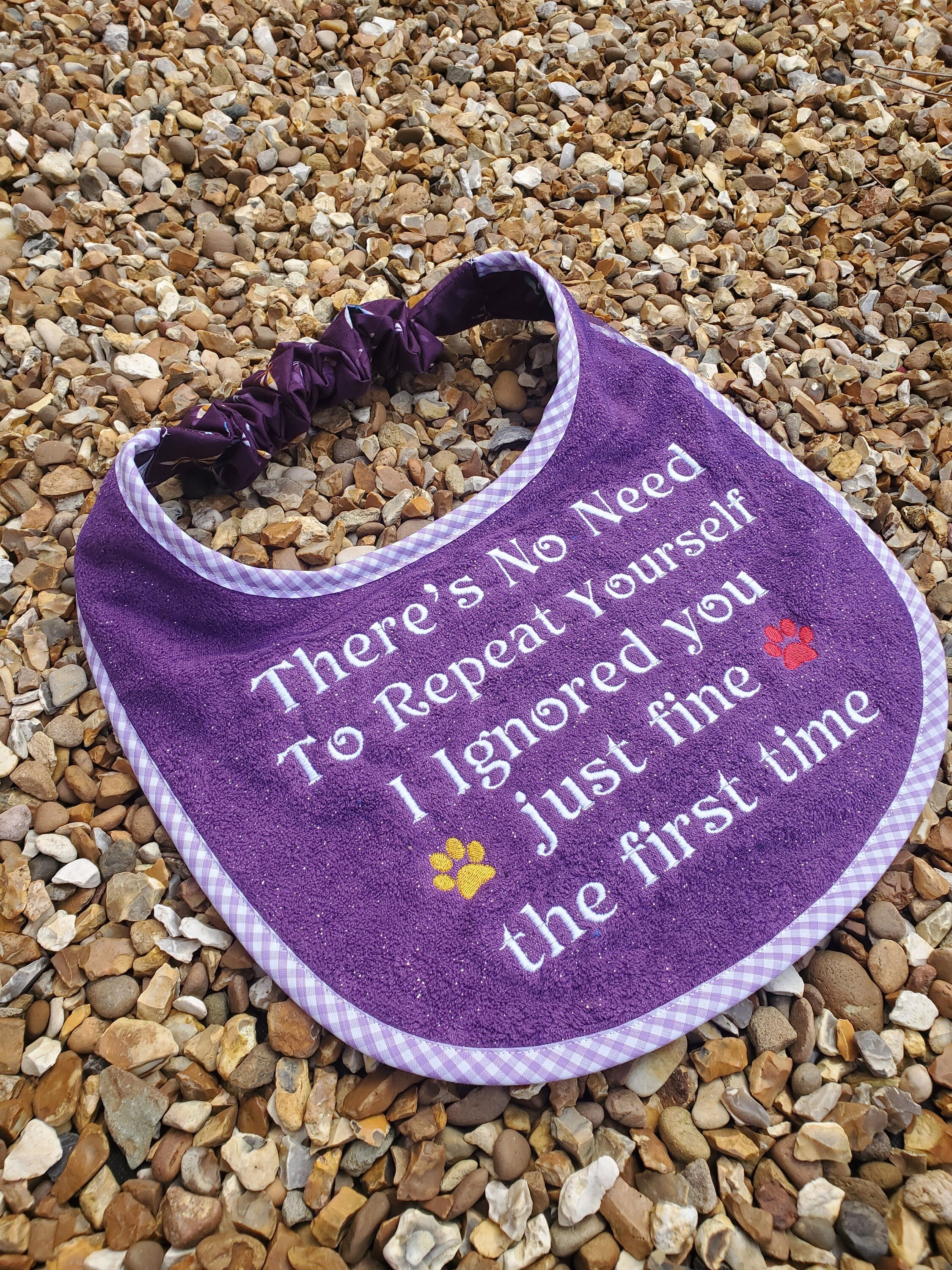 Personalized Large Dog Bib: Terry Towel Slobber Catcher, Newfoundland Breed