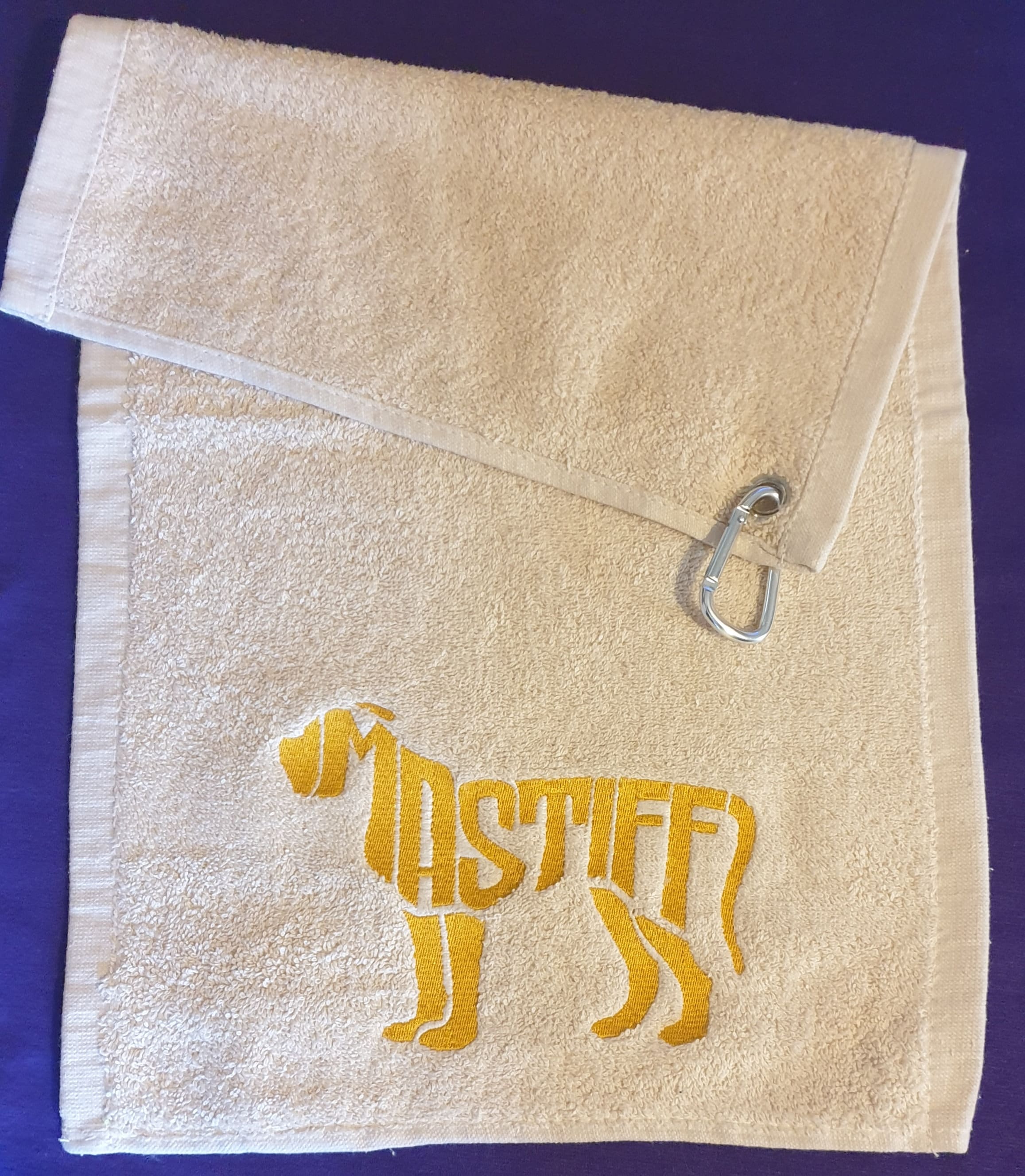 Personalized Mastiff Golf Towel: Custom Pet Portrait
