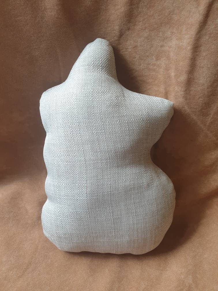 Embroidered Corgi Butt Pillow: Linen Corgi Plush Cushion