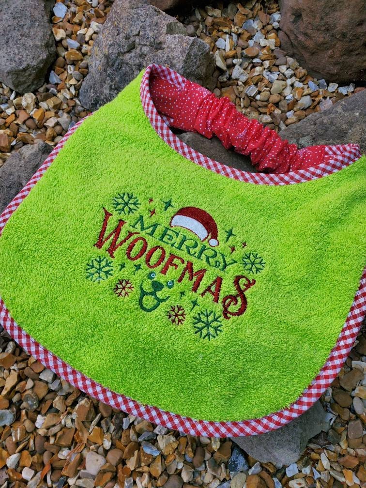 Large Breed Dog Bib: Absorbent Terry Towel, Newfoundland, St Bernard