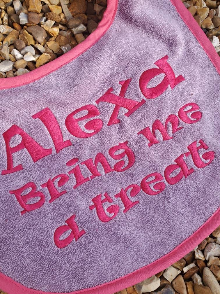 Personalised Large Dog Bib - Handmade Terry Towel Drool Bib | Newfoundland St Bernard UK