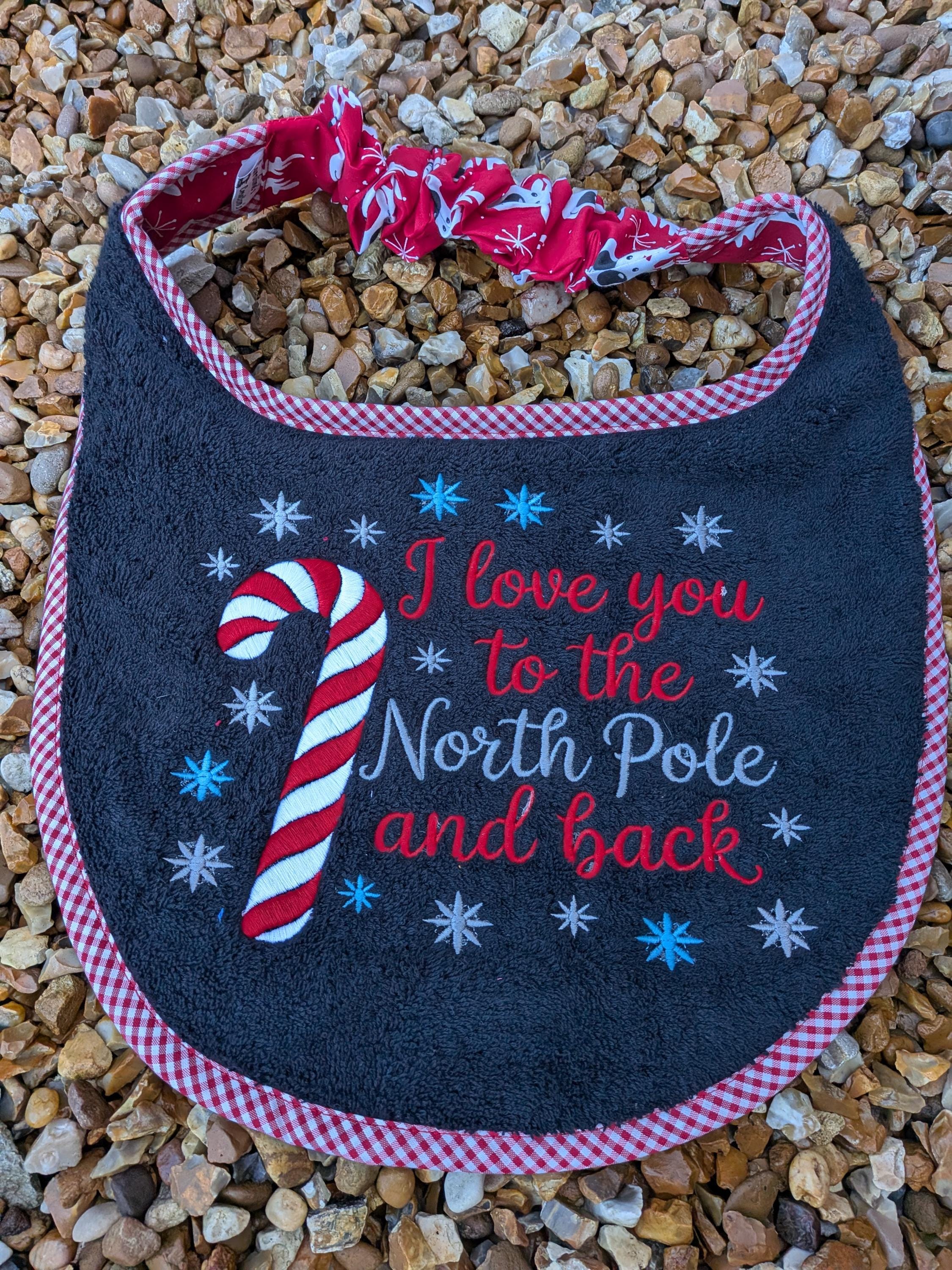 Christmas Dog Bib: Large Breed Terry Towel Drool Bib