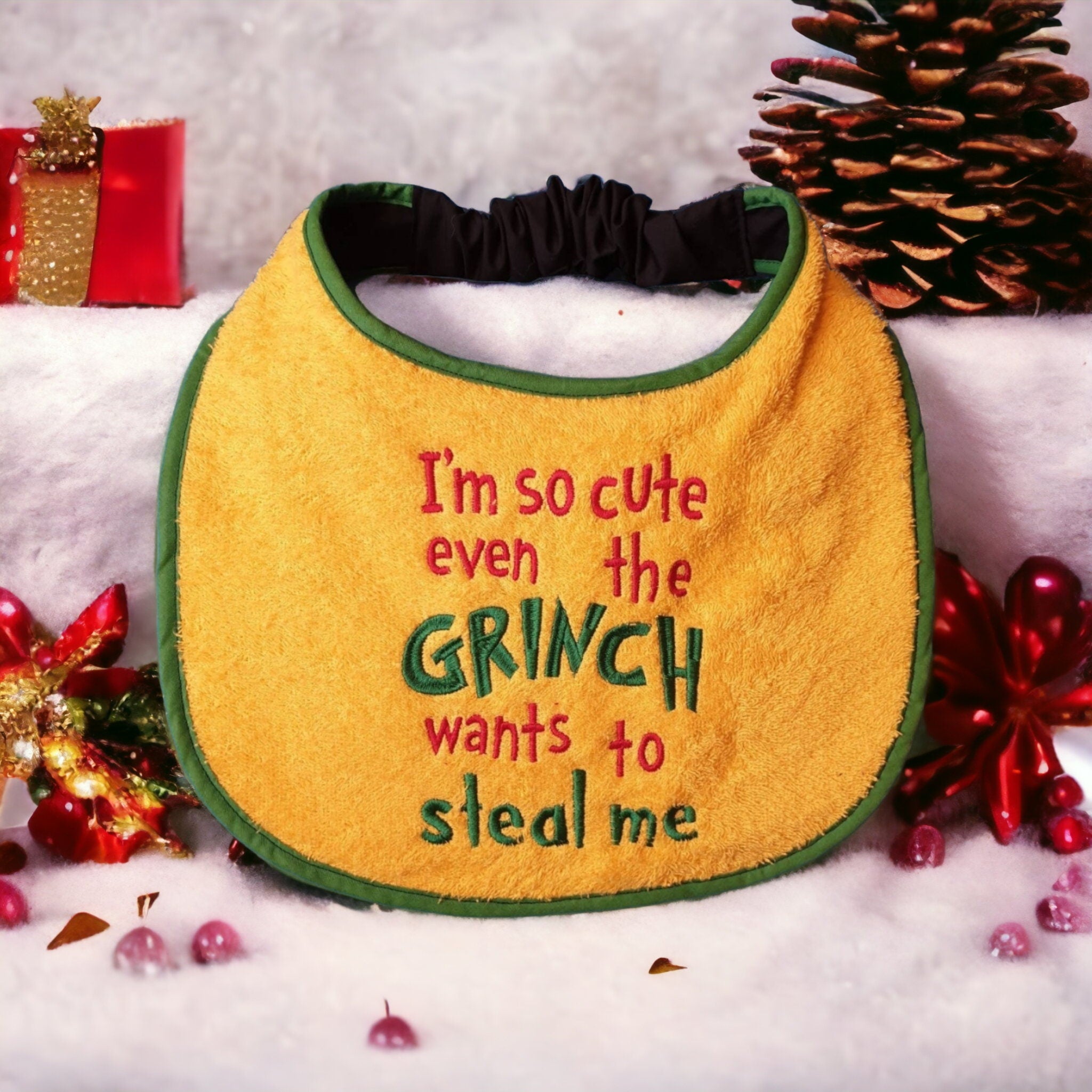 Large Breed Dog Bib: Terry Towel Slobber Catcher, Newfoundland St Bernard