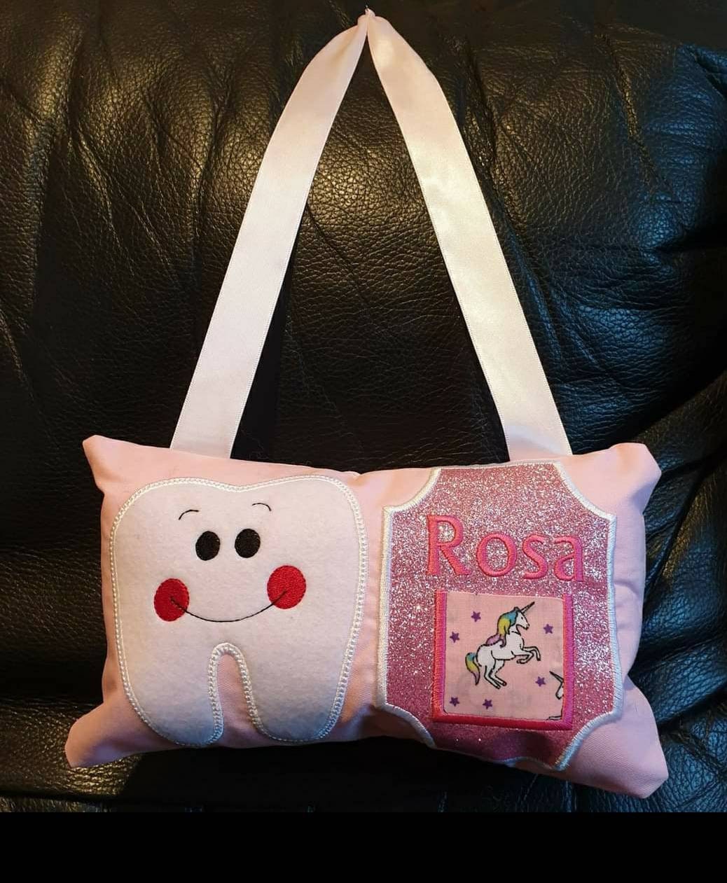 Personalized Tooth Fairy Pillow: Kids Door Hanger Cushion