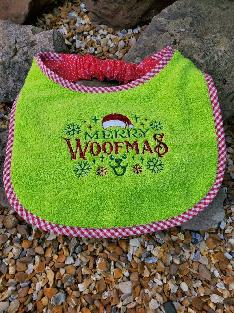 Large Breed Dog Bib: Absorbent Terry Towel, Newfoundland, St Bernard