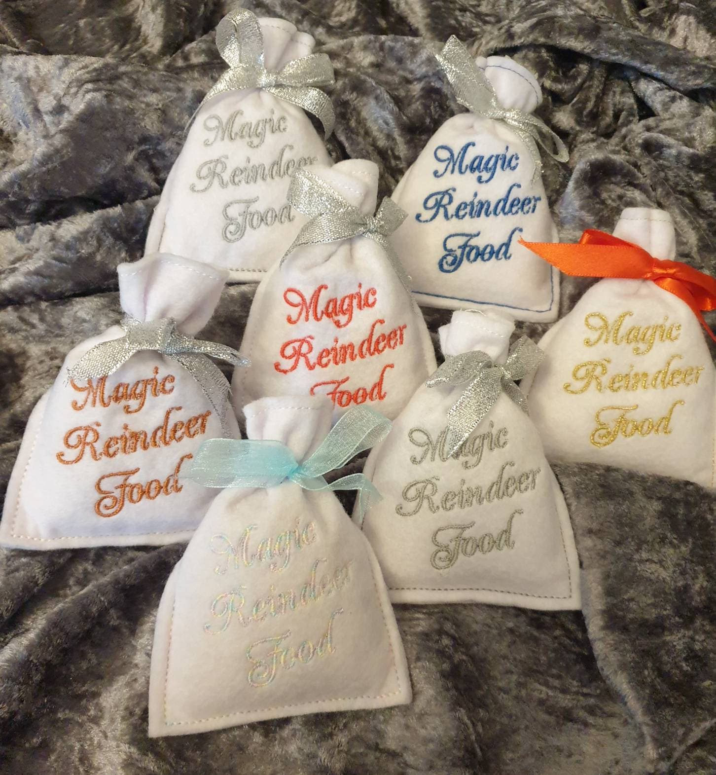 Embroidered Magic Reindeer Food Sack: Christmas Eve Gift