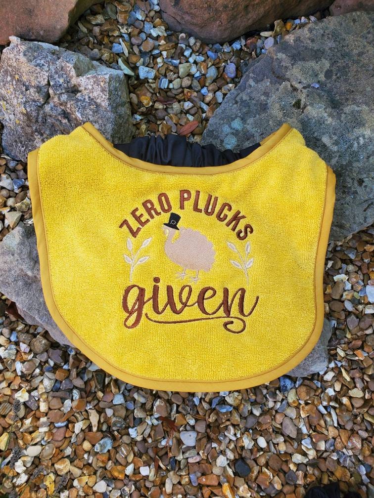 Thanksgiving Dog Bib: Large Breed Terry Towel Slobber Bib