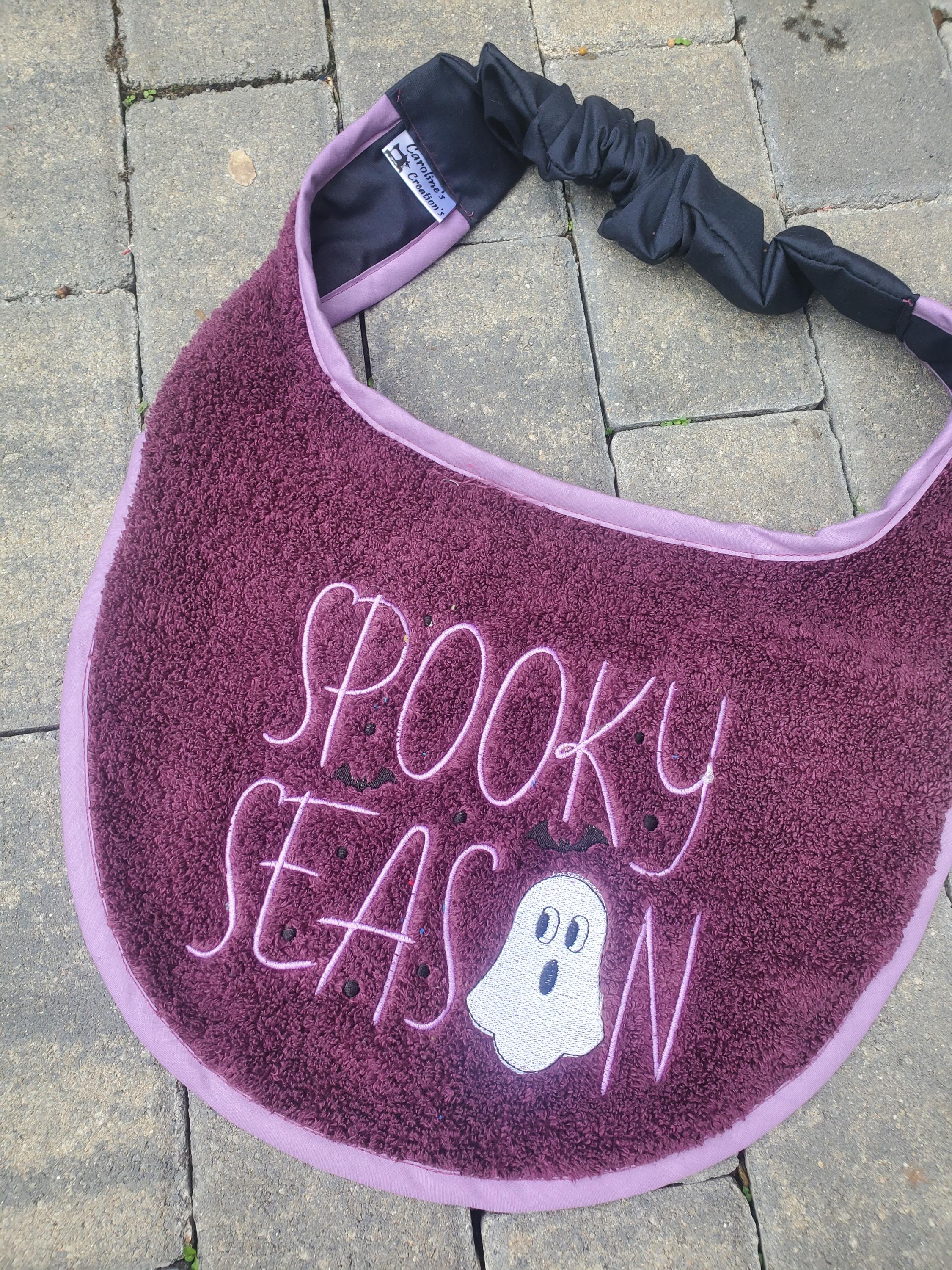 Halloween Dog Bib: Large Breed Terry Towel Drool Bib