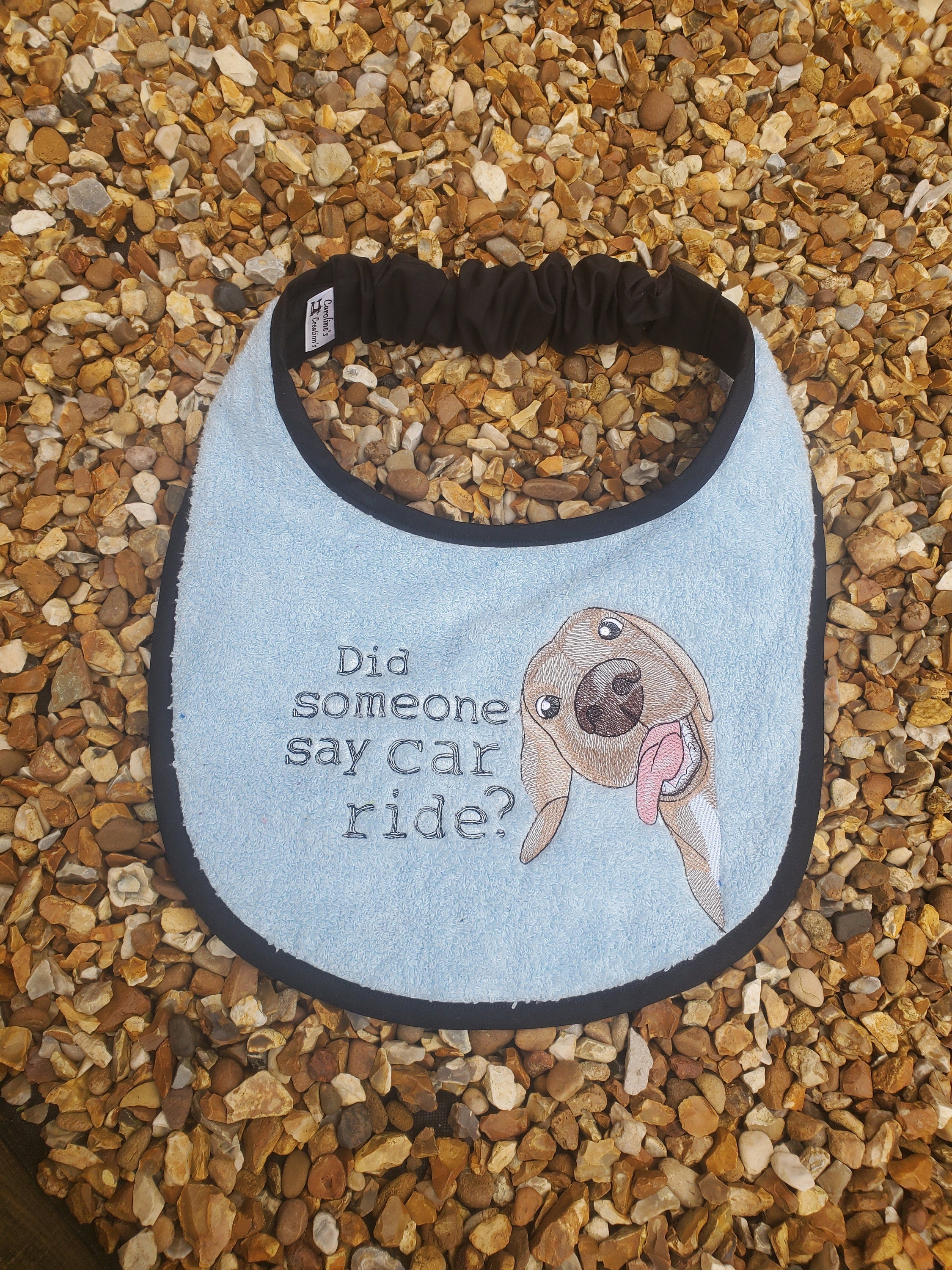 Personalized Large Dog Bib: Absorbent Terry Towel, Newfoundland Breed