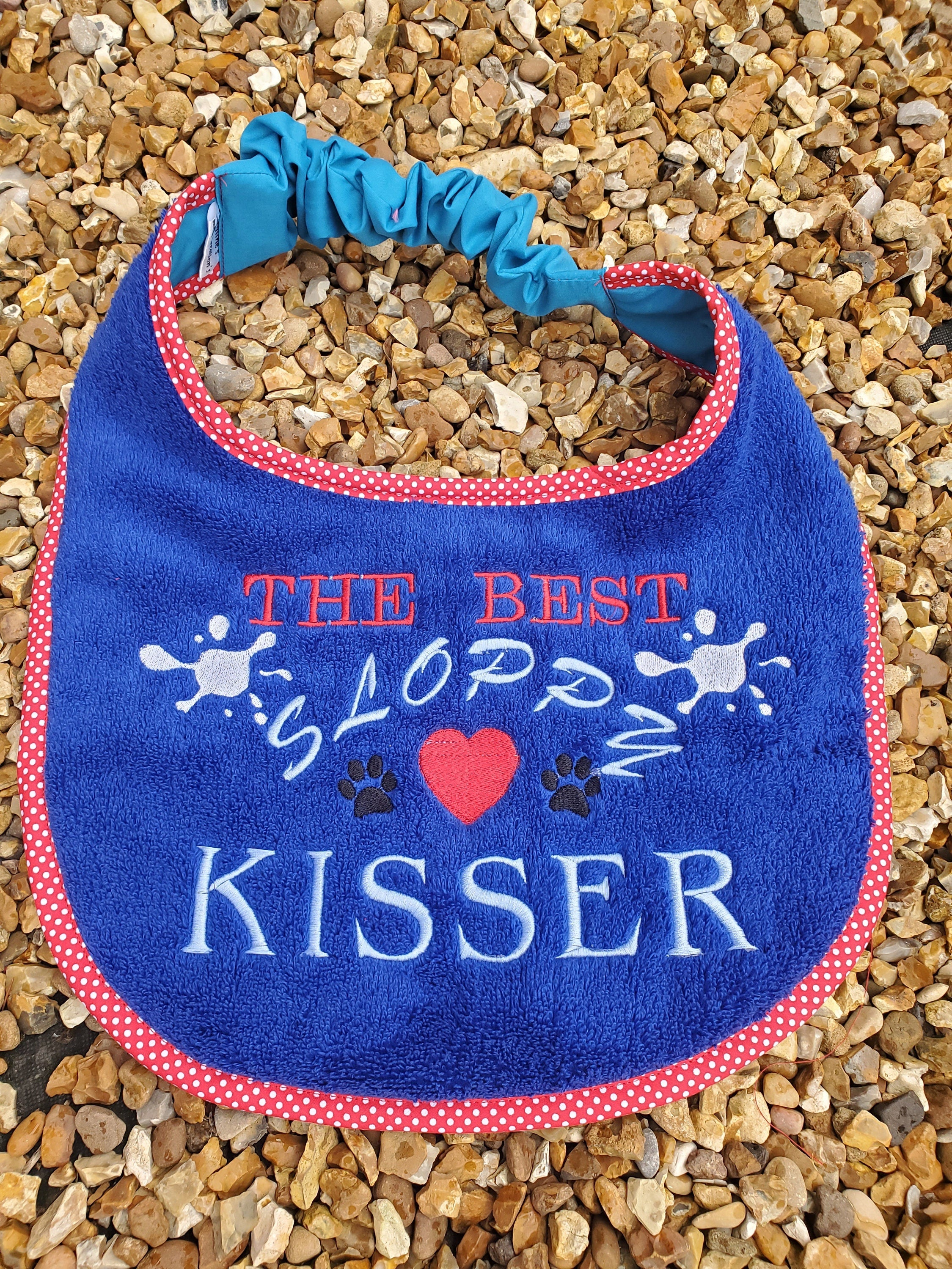 Personalized Large Breed Dog Bib: Terry Towel Slobber Catcher