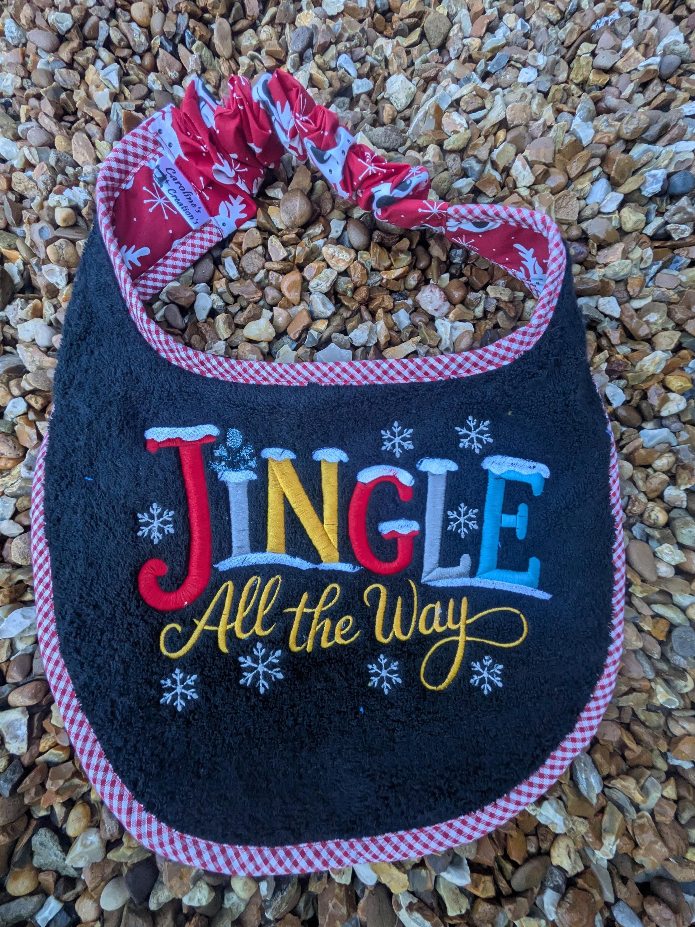 Christmas Dog Bib: Large Breed Terry Towel Drool Bib