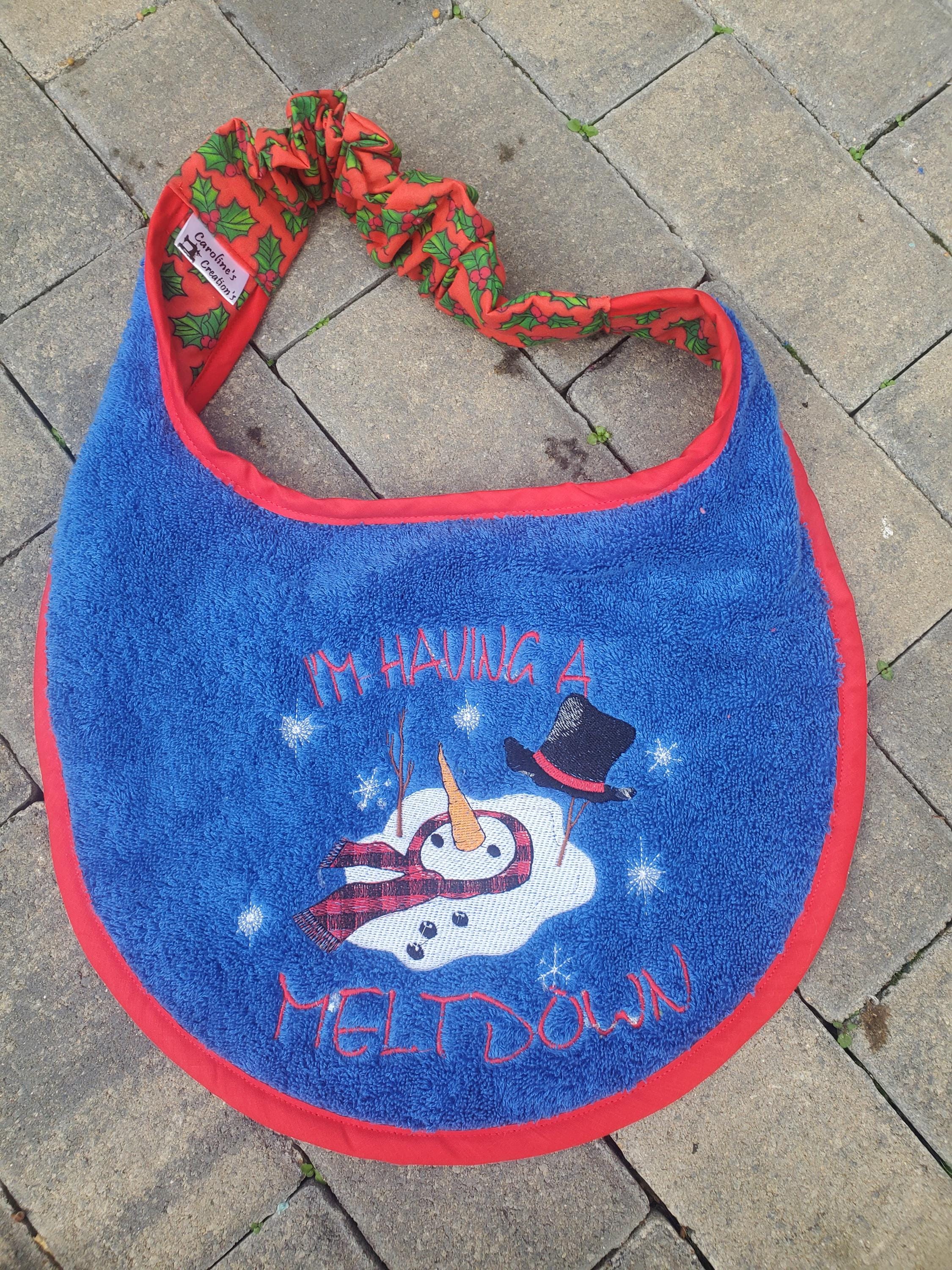 Christmas Dog Bib: Large Breed Terry Towel Drool Bib