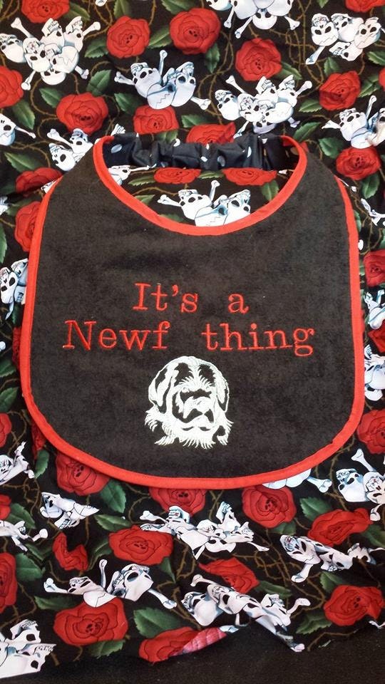 Large Breed Dog Bib: Absorbent Terry Towel, Newfoundland Drool Bib