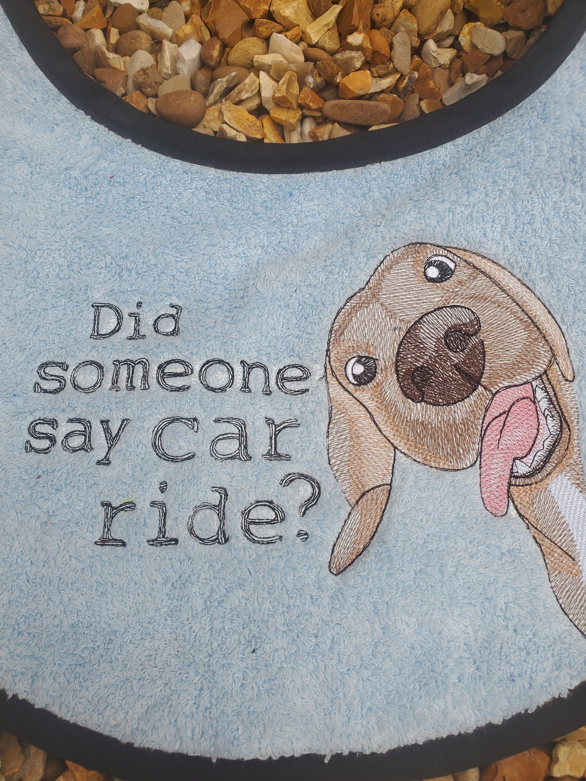 Personalized Large Dog Bib: Absorbent Terry Towel, Newfoundland Breed