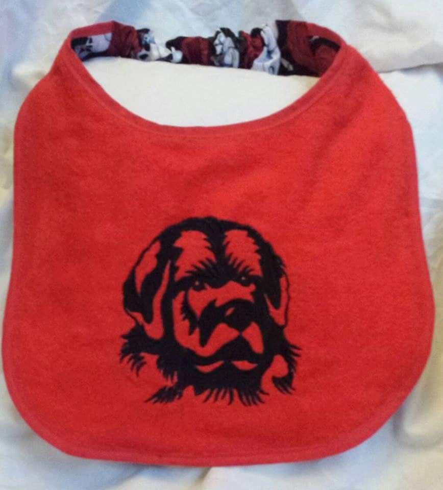 Large Breed Dog Bib: Absorbent Terry Towel, Custom Name Option