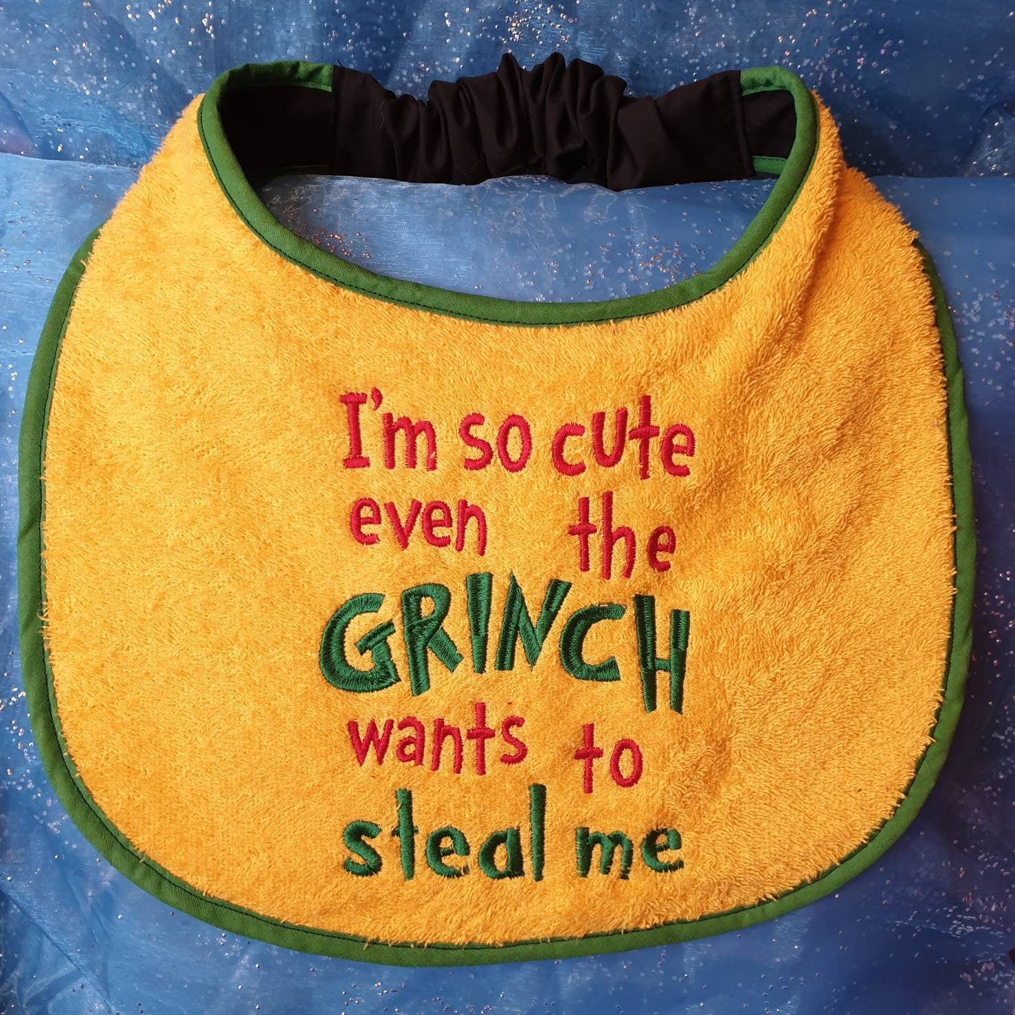 Large Breed Dog Bib: Terry Towel Slobber Catcher, Newfoundland St Bernard