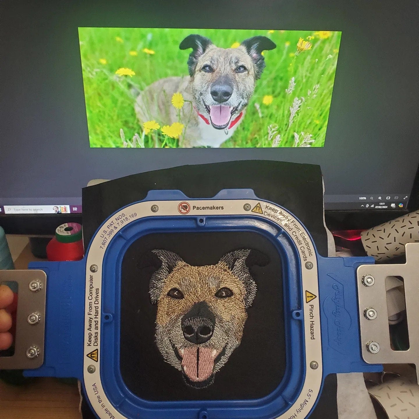 Personalized Embroidered Pet Portrait Hoodie: Custom Pet Embroidery