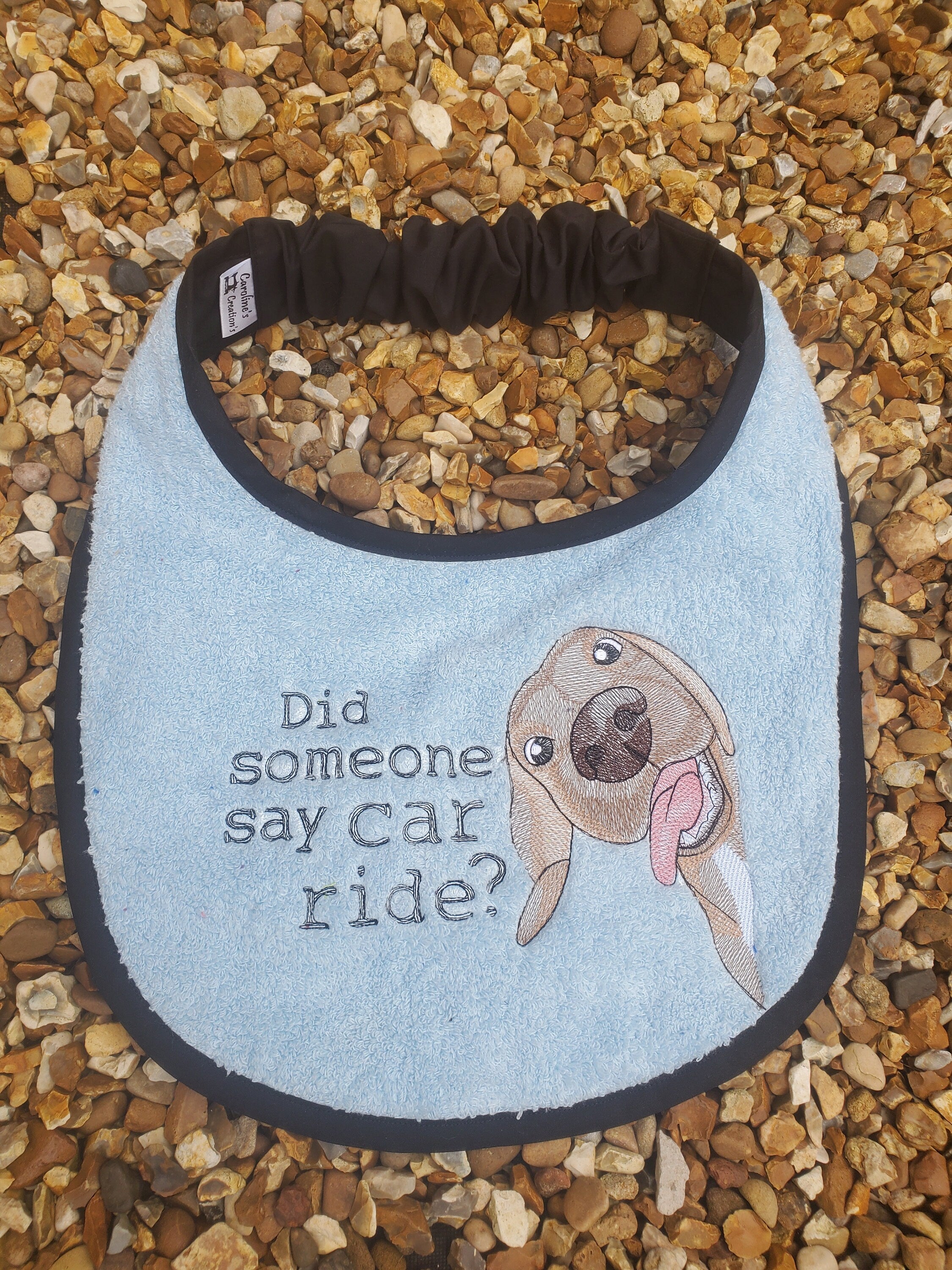 Personalized Large Dog Bib: Absorbent Terry Towel, Newfoundland Breed