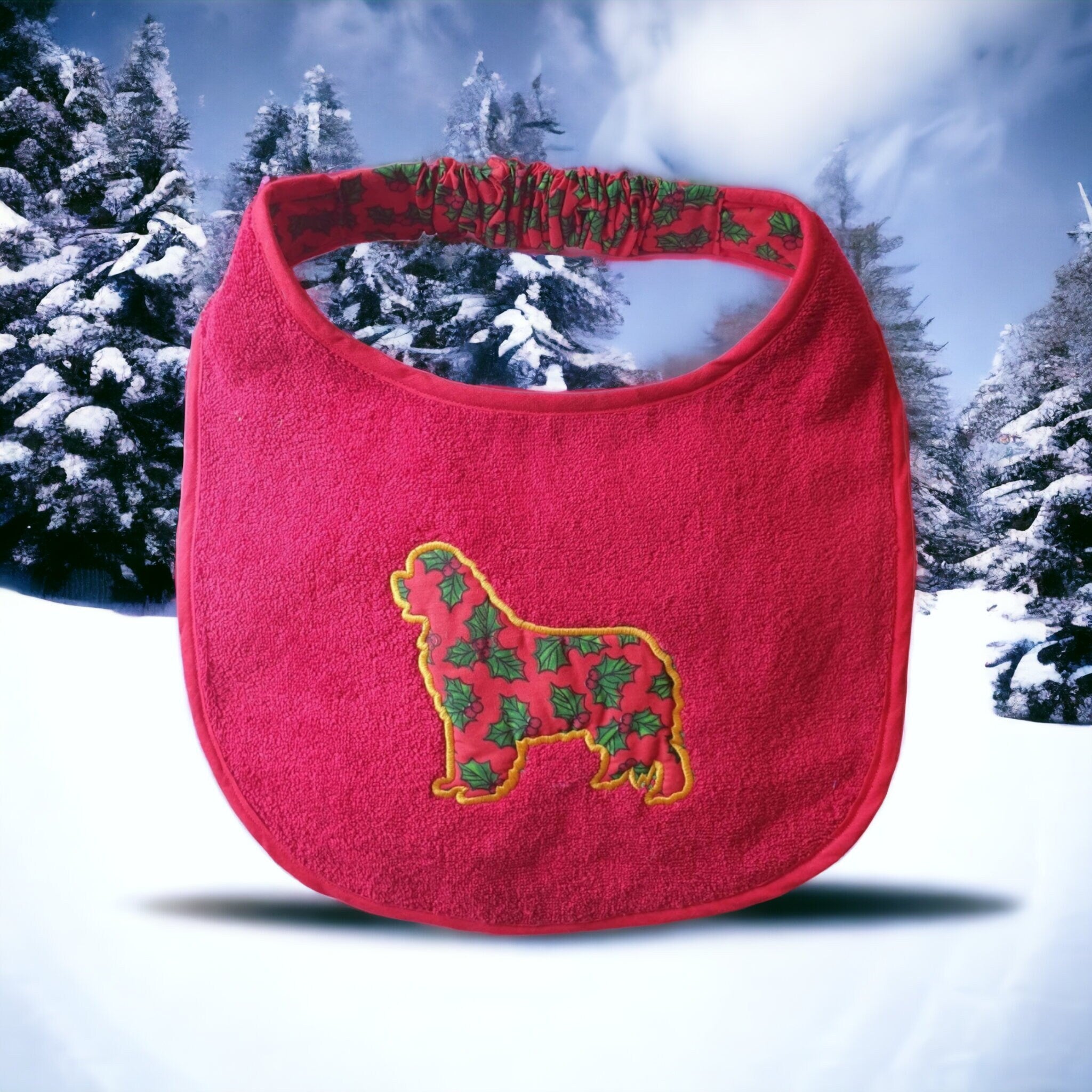 Personalized Large Dog Bib: Absorbent Terry Towel Slobber Bib