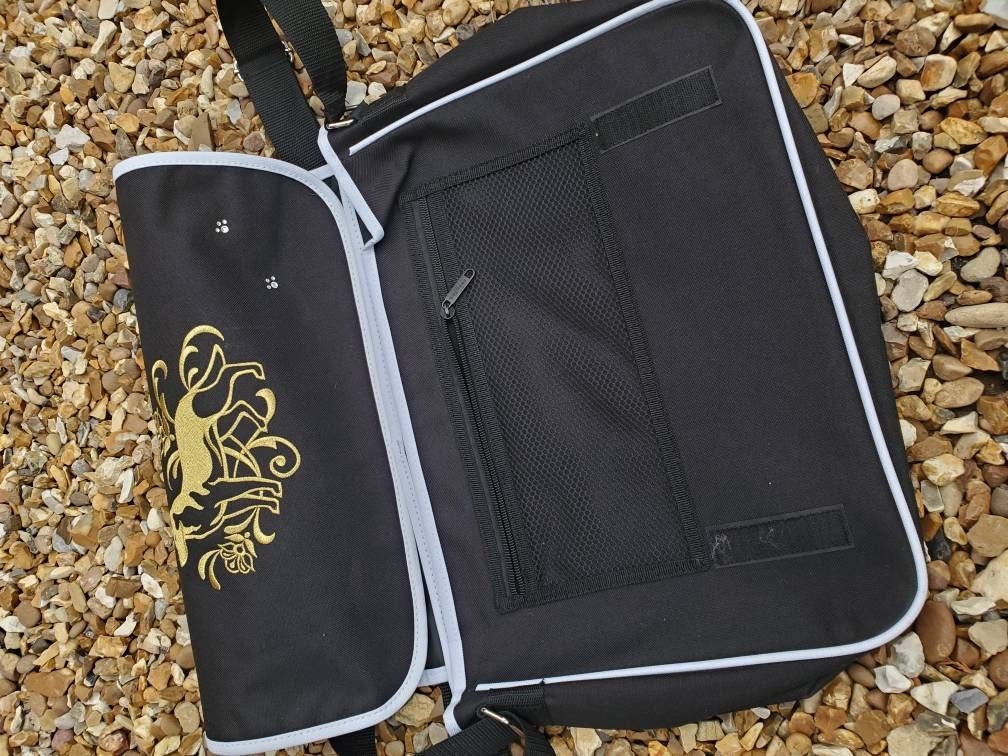 German Shepherd Embroidered Canvas Messenger Bag – Dog Lover Gift
