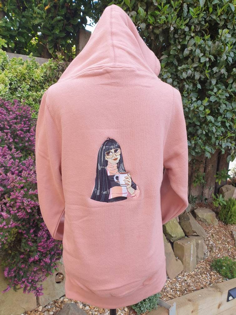 Personalized Embroidered Cross Neck Hoodie: Custom Logo Unisex Sweatshirt