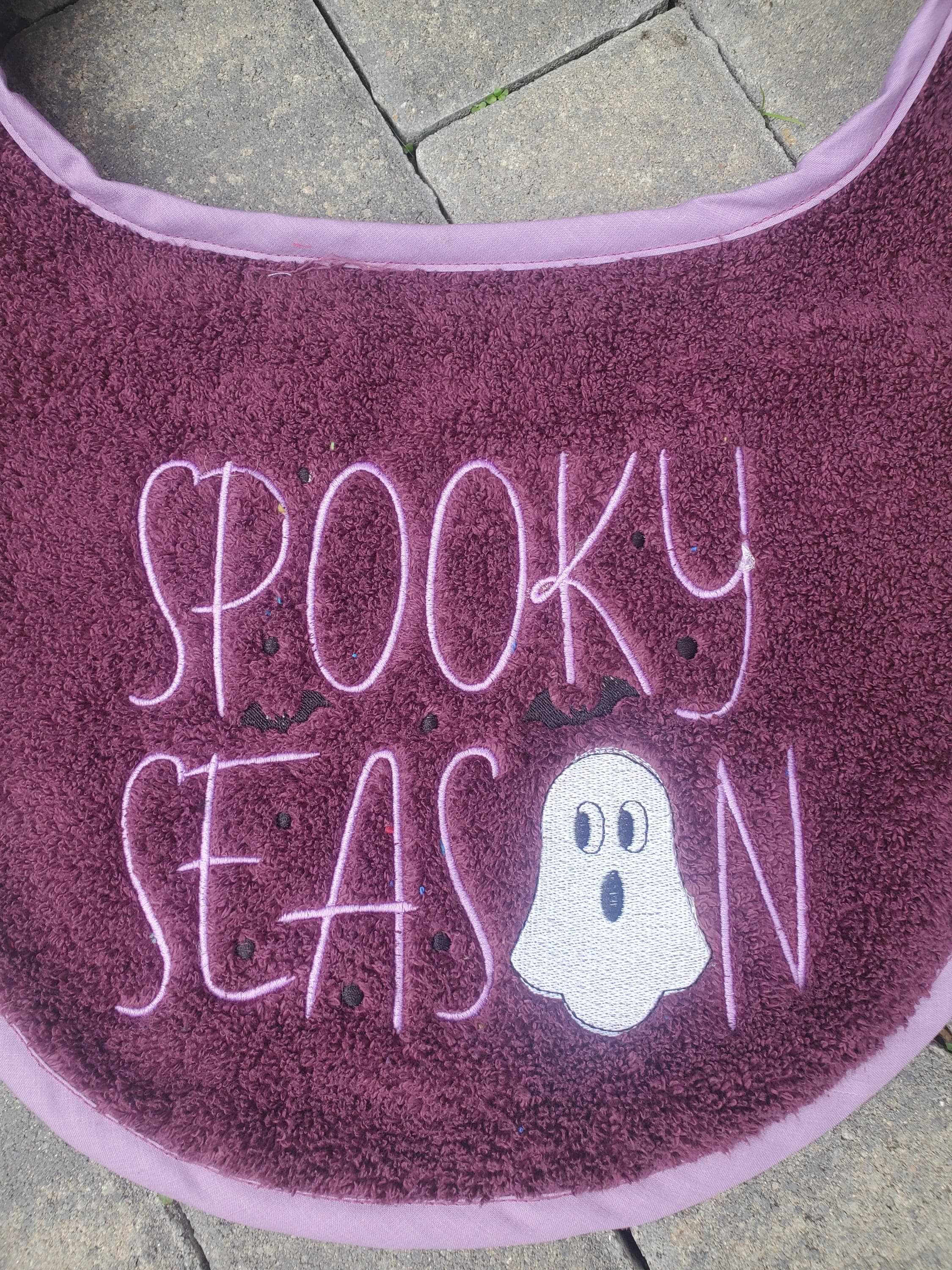 Halloween Dog Bib: Large Breed Terry Towel Drool Bib
