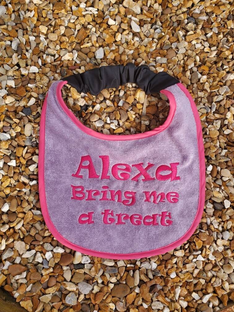 Personalised Large Dog Bib - Handmade Terry Towel Drool Bib | Newfoundland St Bernard UK