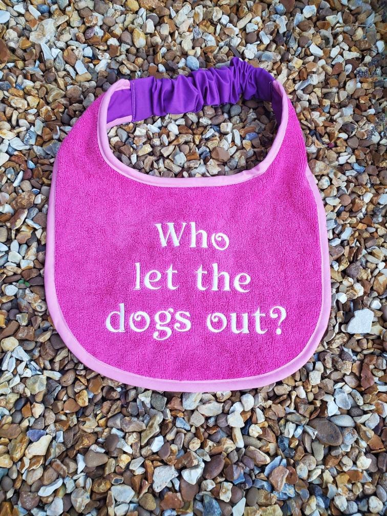 Large Breed Dog Bib: Absorbent Terry Towel, Newfoundland, Custom Name