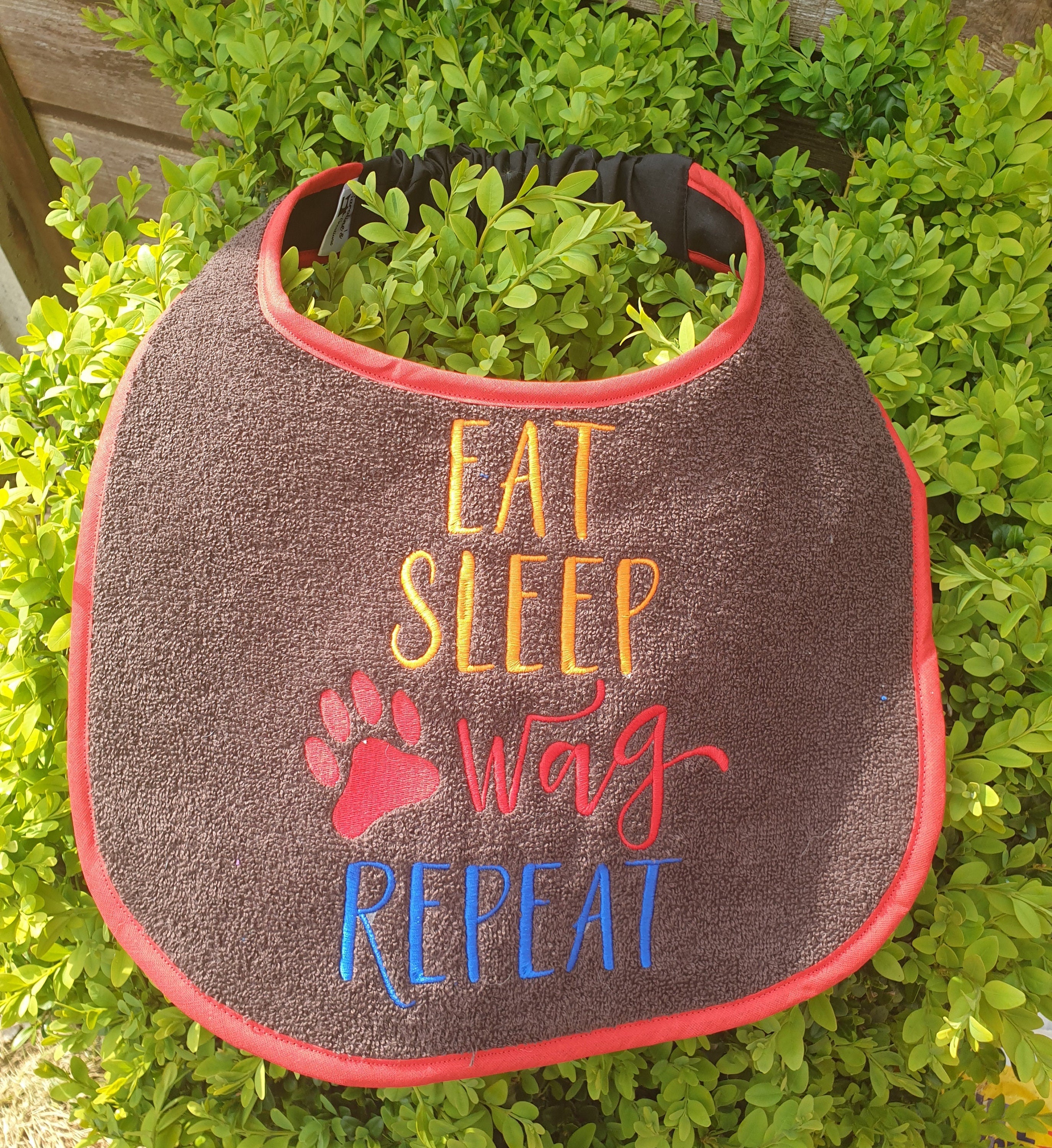 Personalized Large Breed Dog Bib: Absorbent Terry Towel, Newfoundland Bib
