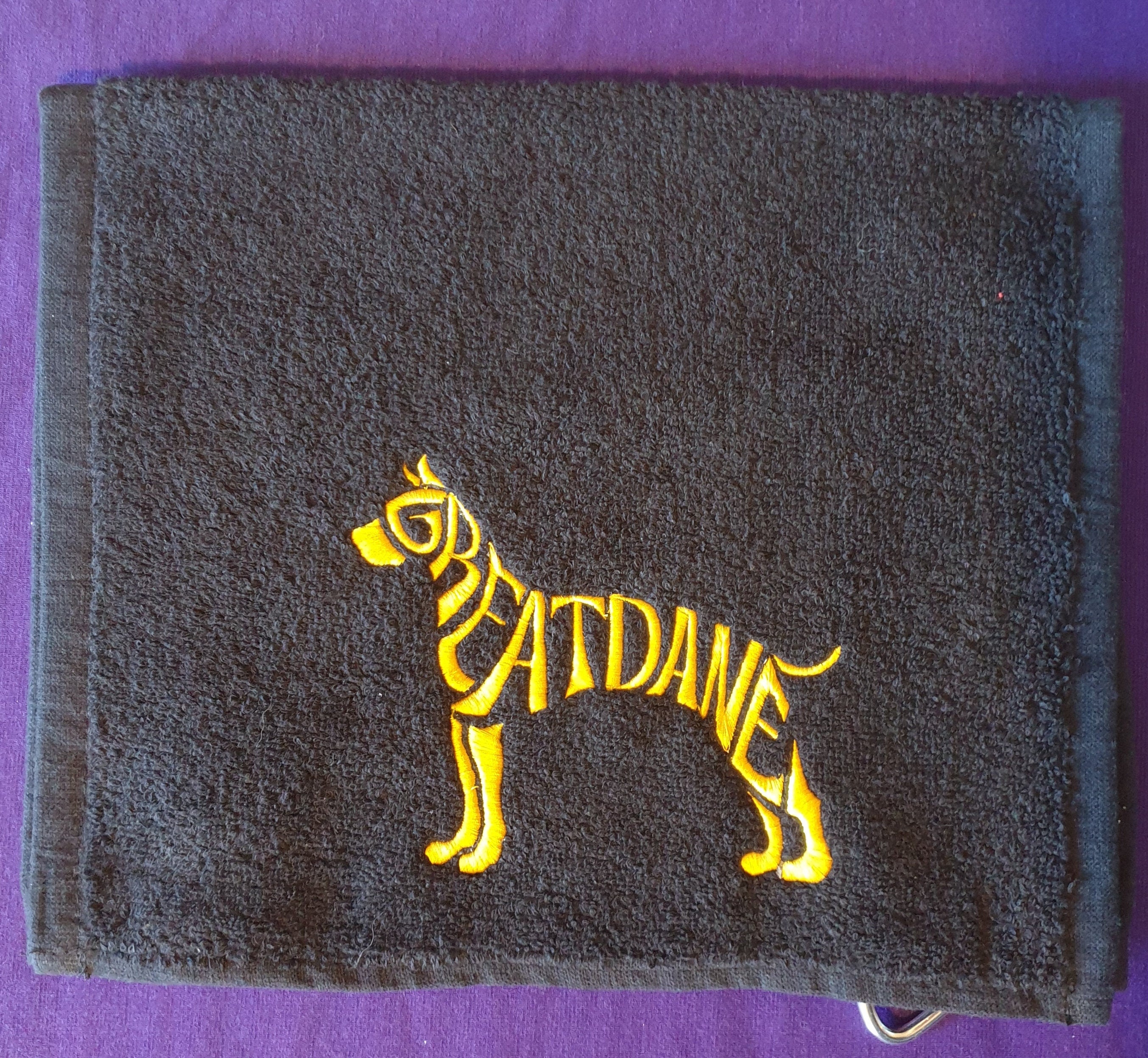 Great Dane Custom Golf Towel, Personalized Pet Towel ,Great Dane Towel, Golf Towel