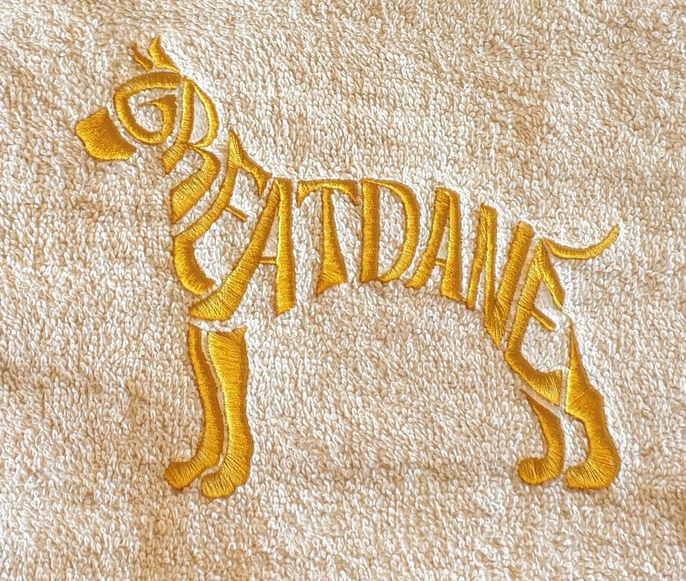 Great Dane Custom Golf Towel, Personalized Pet Towel ,Great Dane Towel, Golf Towel