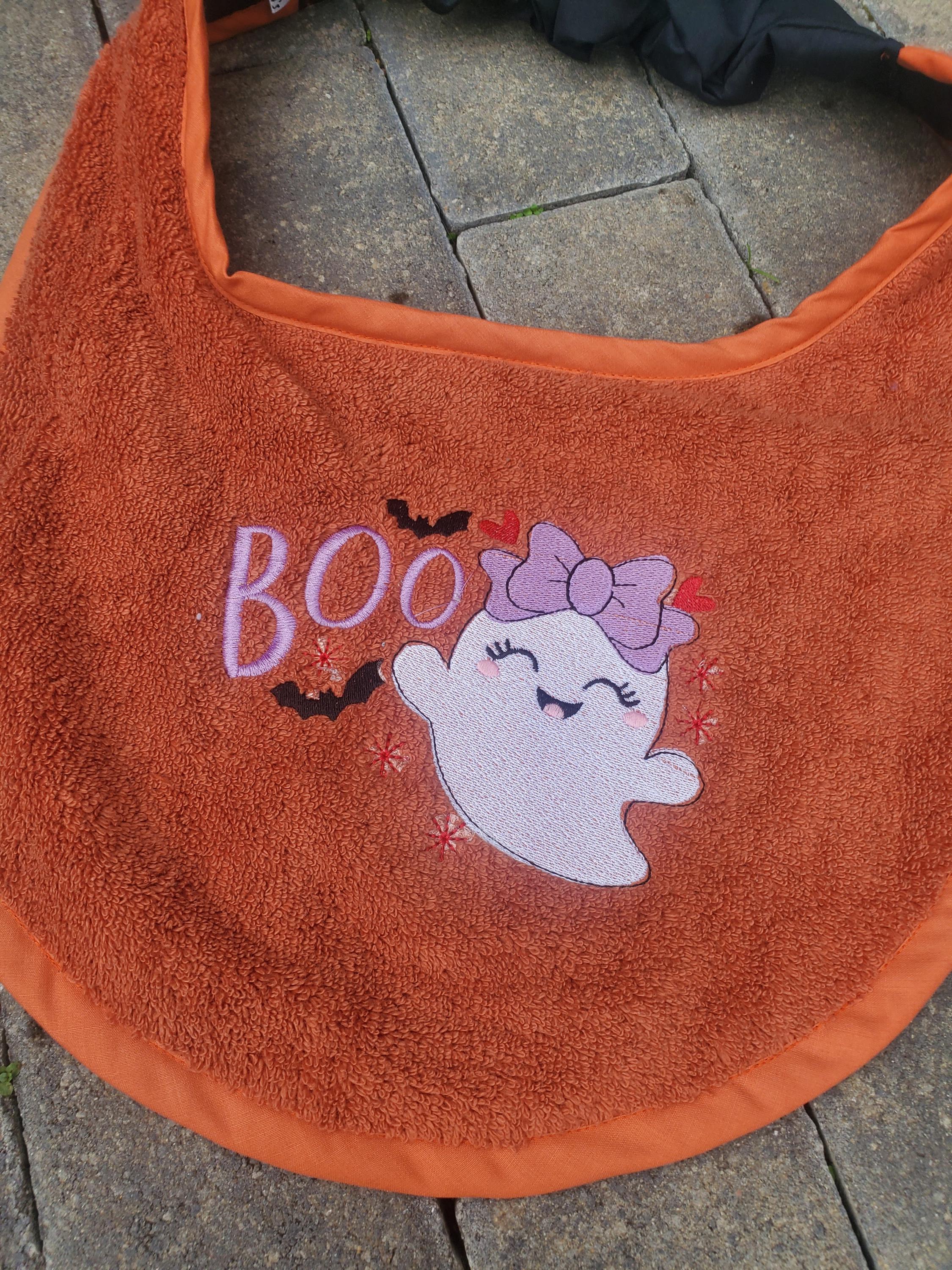 Halloween Dog Bib: Large Breed Terry Towel Drool Catcher