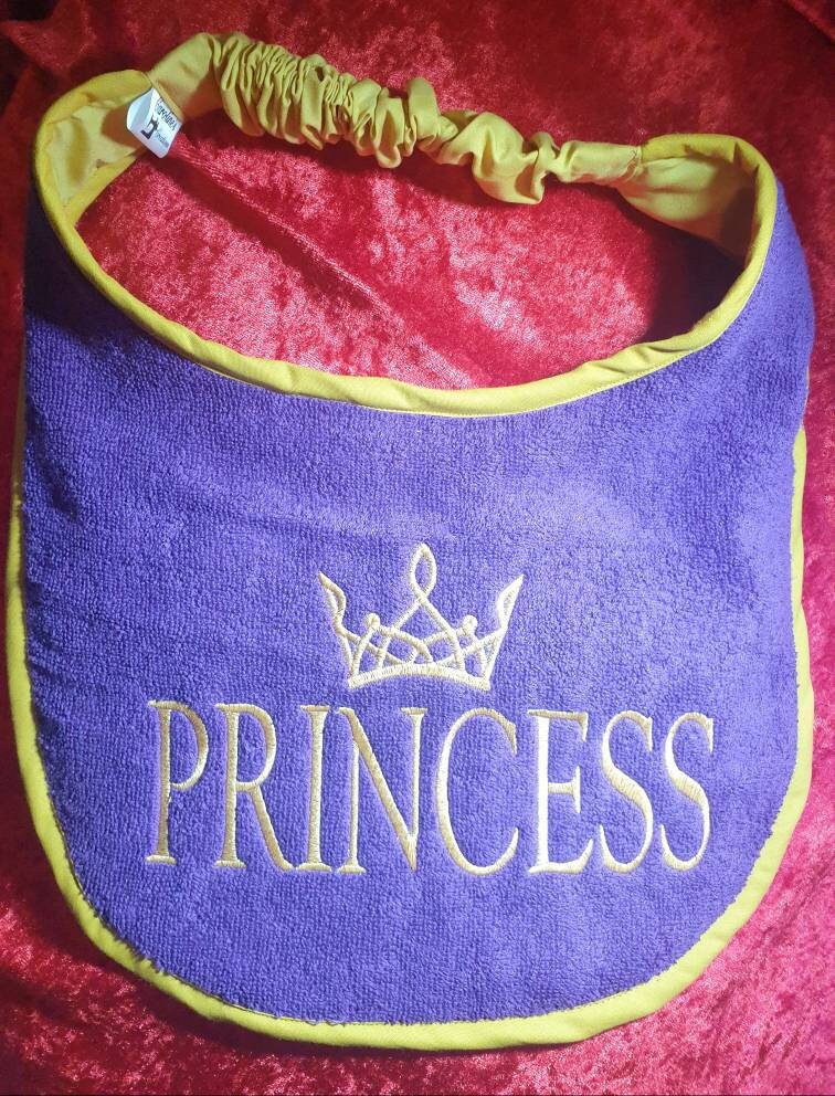 Princess Dog Bib: Large Breed Terry Towel Slobber Bib