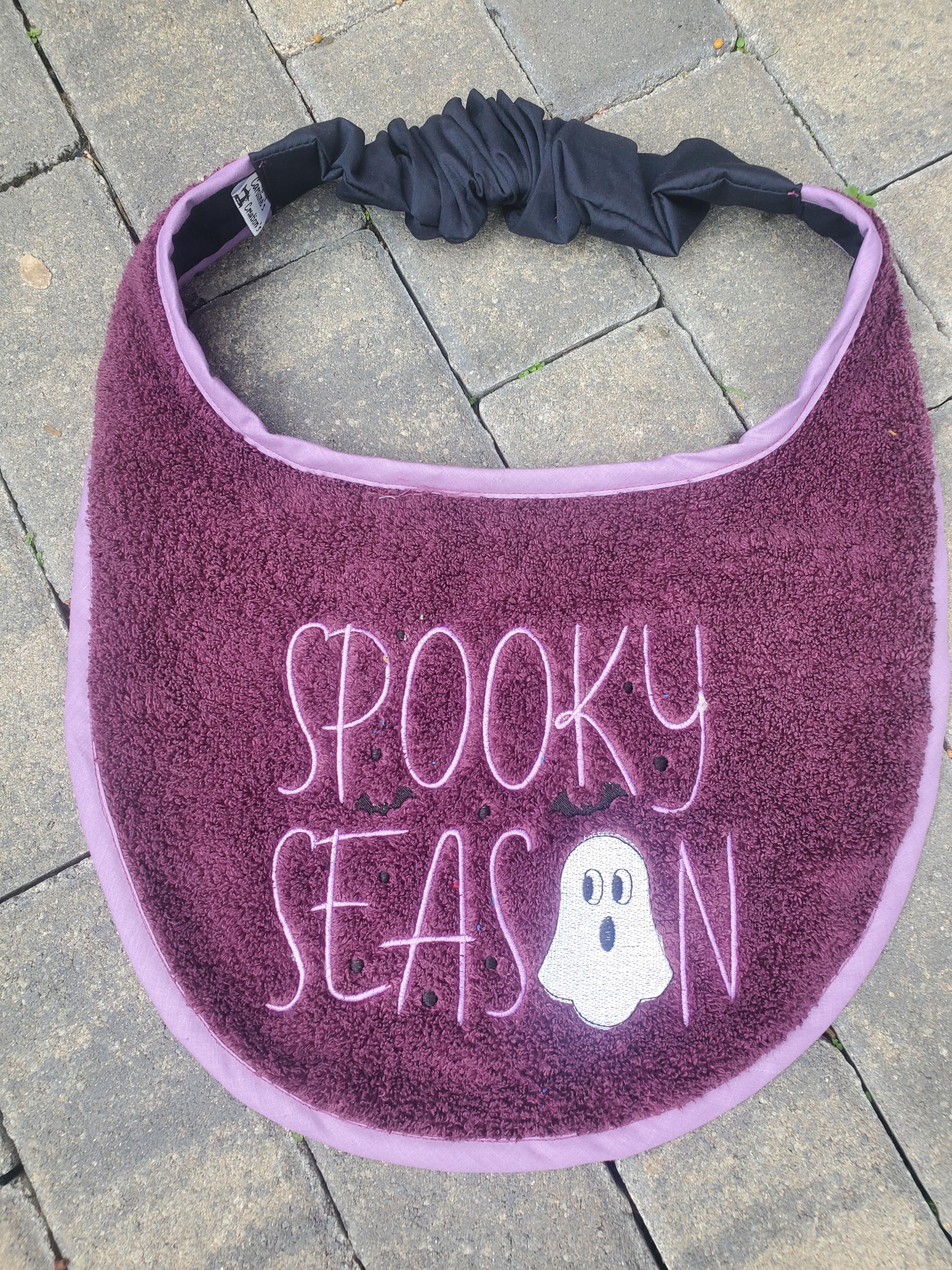 Halloween Dog Bib: Large Breed Terry Towel Drool Bib