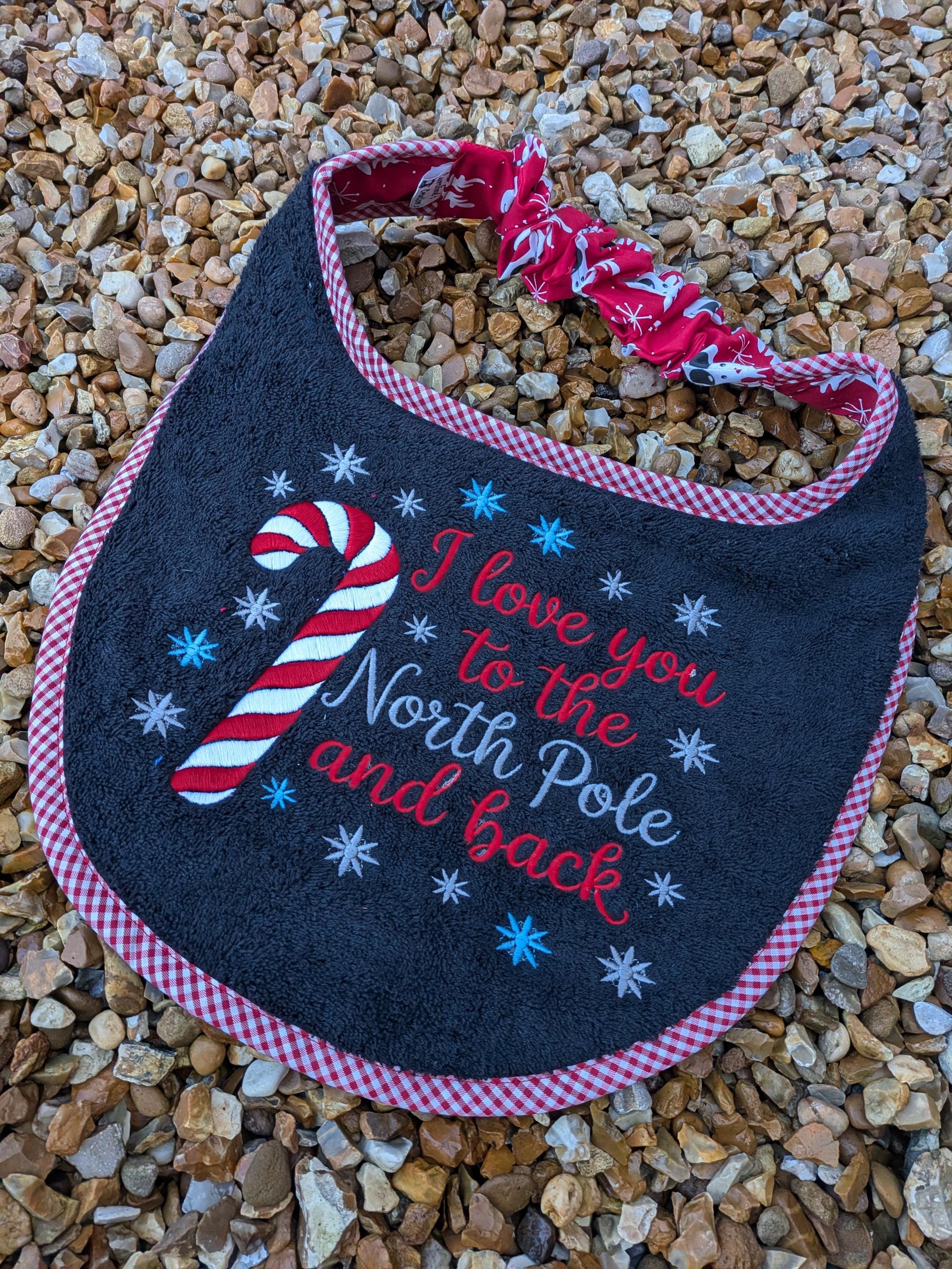 Christmas Dog Bib: Large Breed Terry Towel Drool Bib